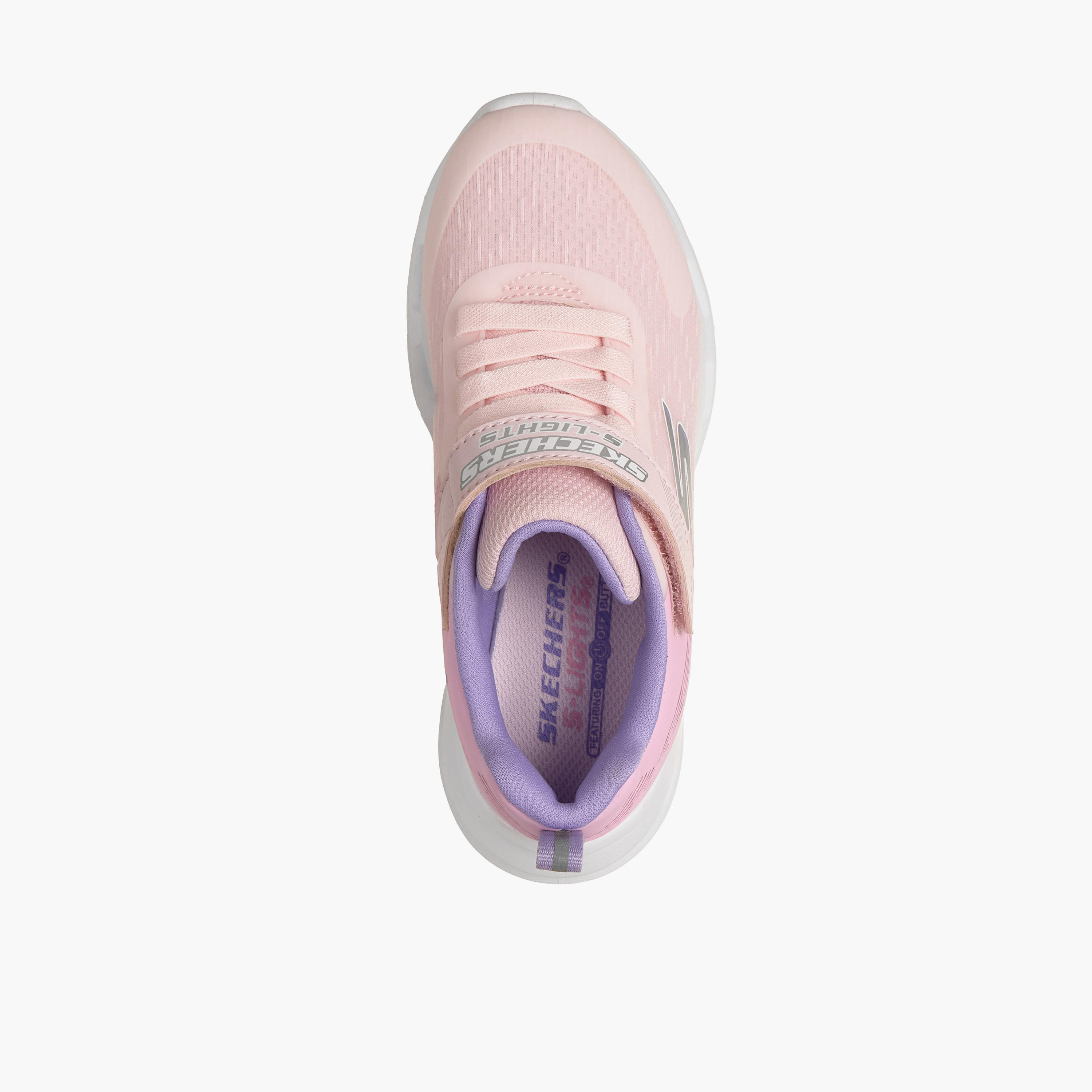 Skechers Girls GLIDE-STEP LIGHTS Hook & Loop Light-Up Ankle Sneakers-girls-shoes-sports-image-3
