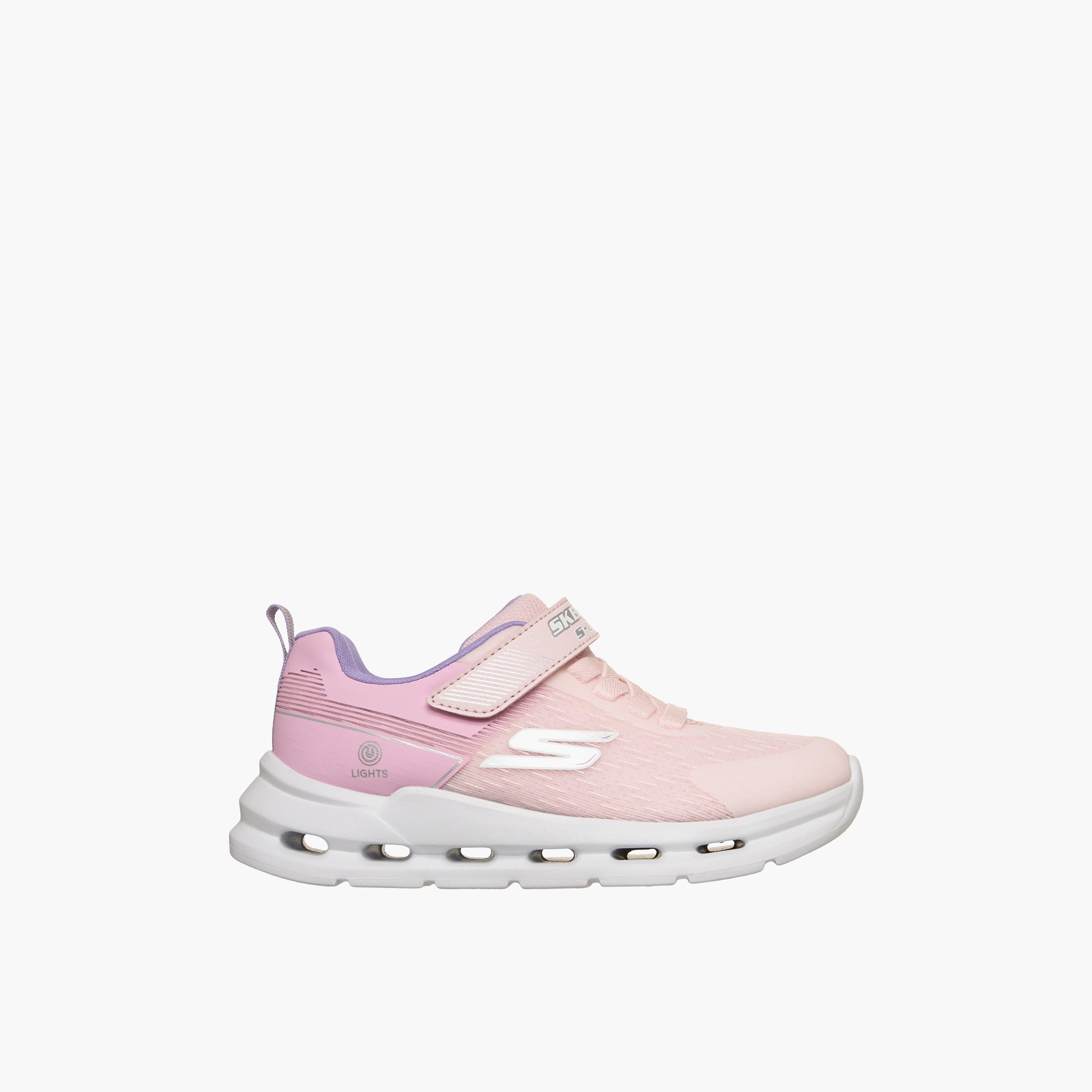 Skechers Girls GLIDE-STEP LIGHTS Hook & Loop Light-Up Ankle Sneakers-girls-shoes-sports-image-4