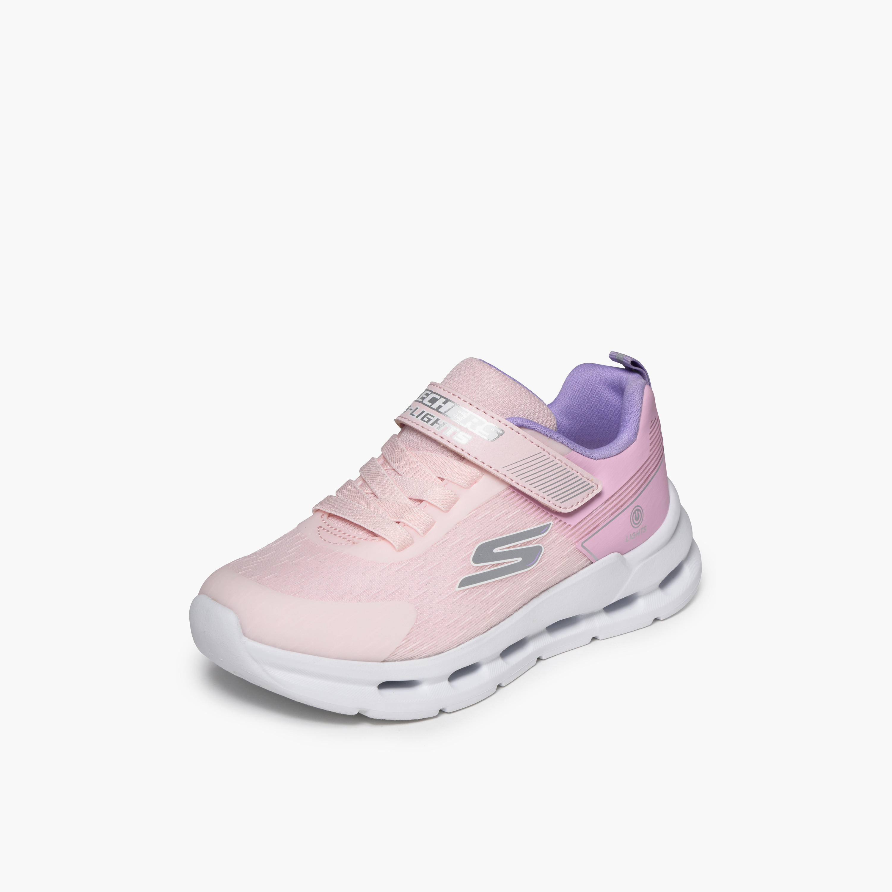 Skechers Girls GLIDE-STEP LIGHTS Hook & Loop Light-Up Ankle Sneakers-girls-shoes-sports-image-5