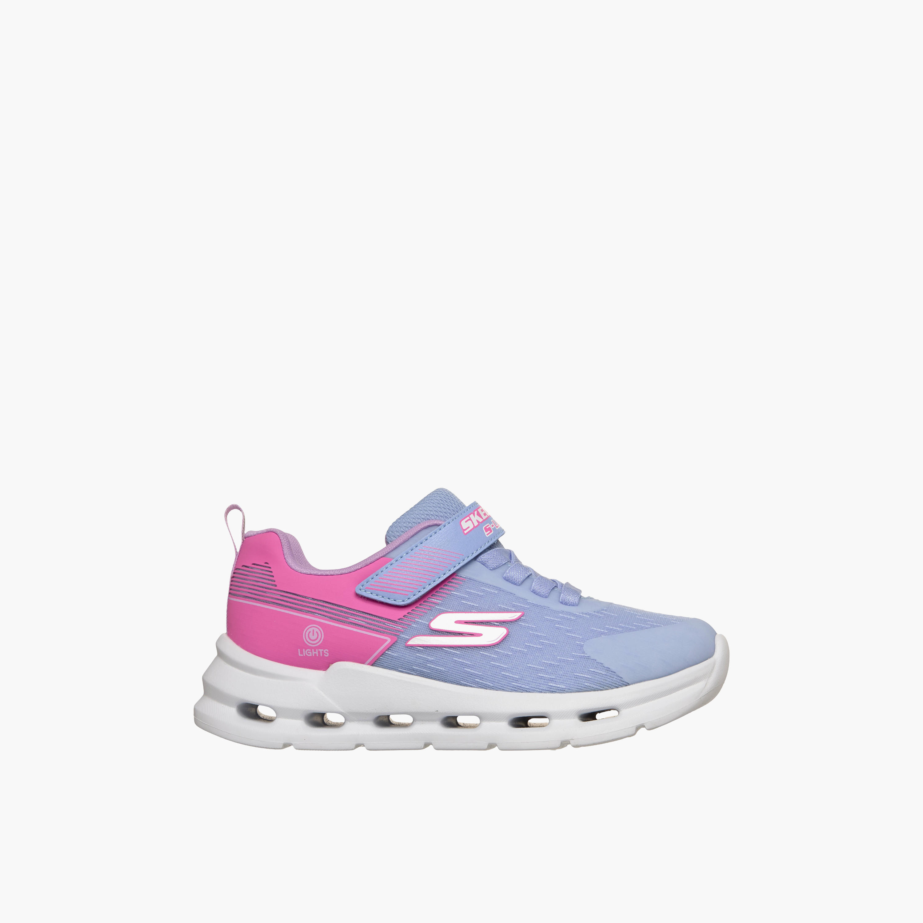 Skechers Girls GLIDE-STEP LIGHTS Hook & Loop Light-Up Ankle Sneakers-girls-shoes-sports-image-4