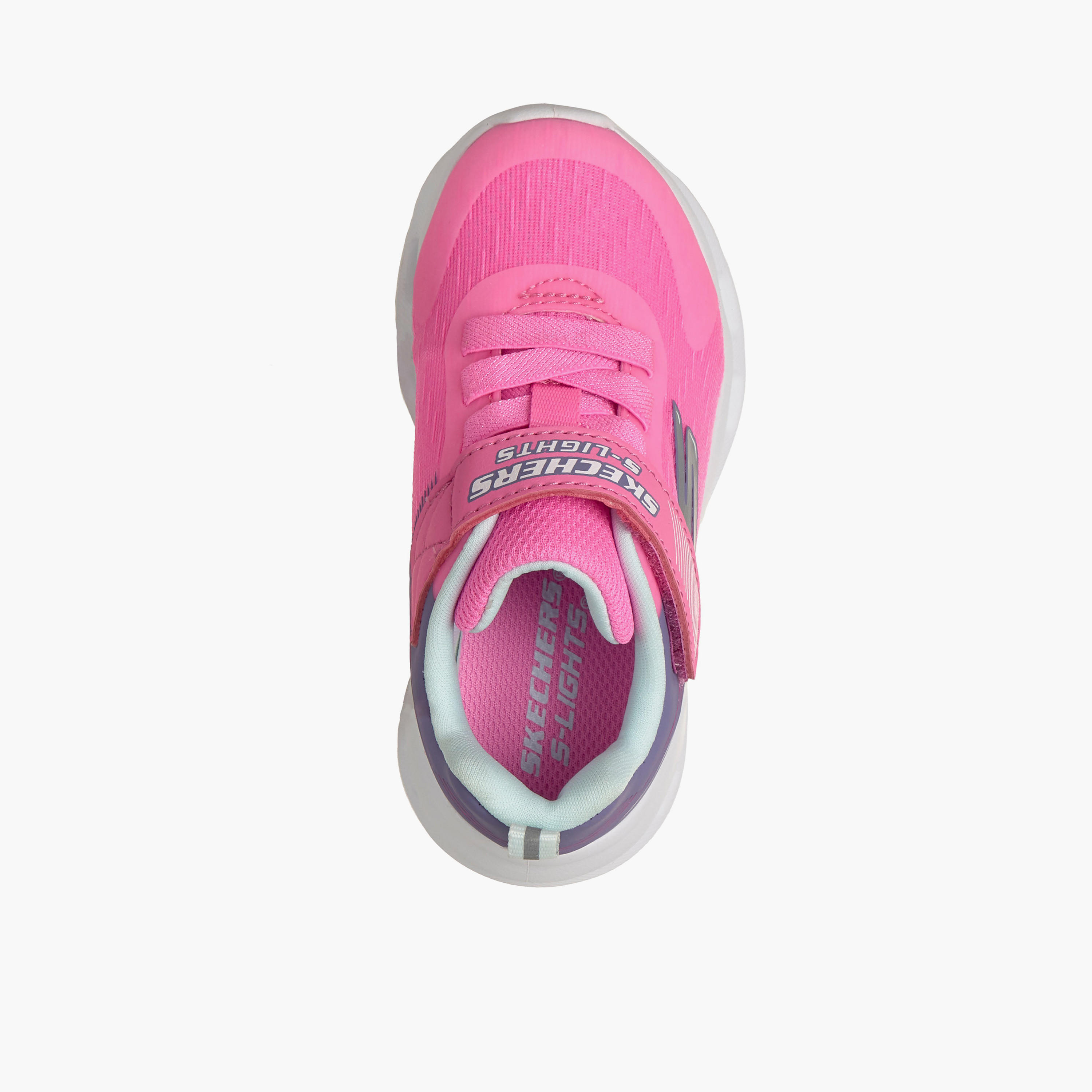 Skechers Girls GLIDE-STEP LIGHTS Hook & Loop Sneakers-baby-girls-shoes-closedshoes-image-2