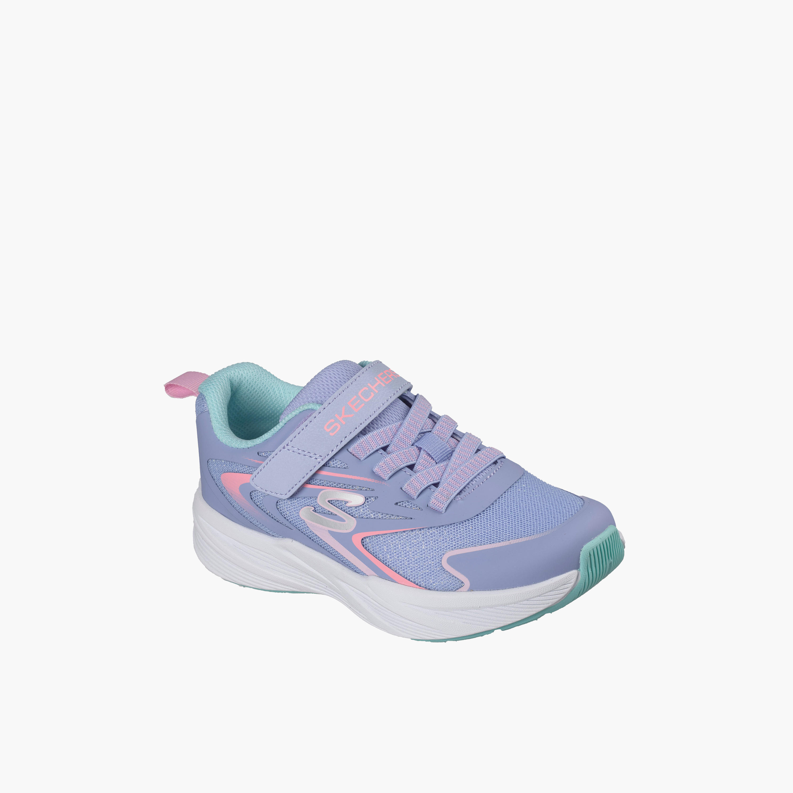Skechers Girls MICROSPEC TREAD Hook & Loop Sneakers - 303882L-PWMT-CP-girls-shoes-sports-image-1