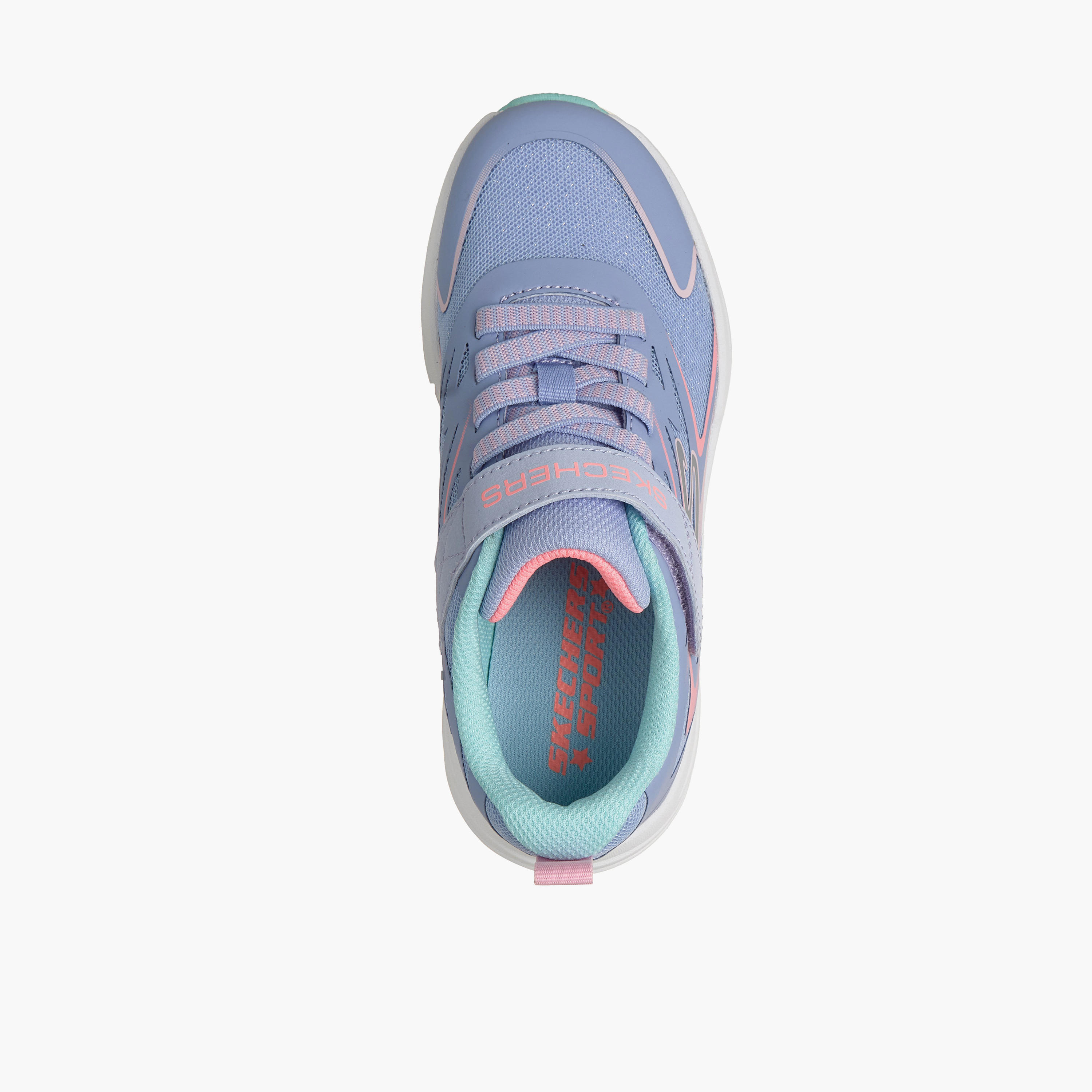 Skechers Girls MICROSPEC TREAD Hook & Loop Sneakers - 303882L-PWMT-CP-girls-shoes-sports-image-2