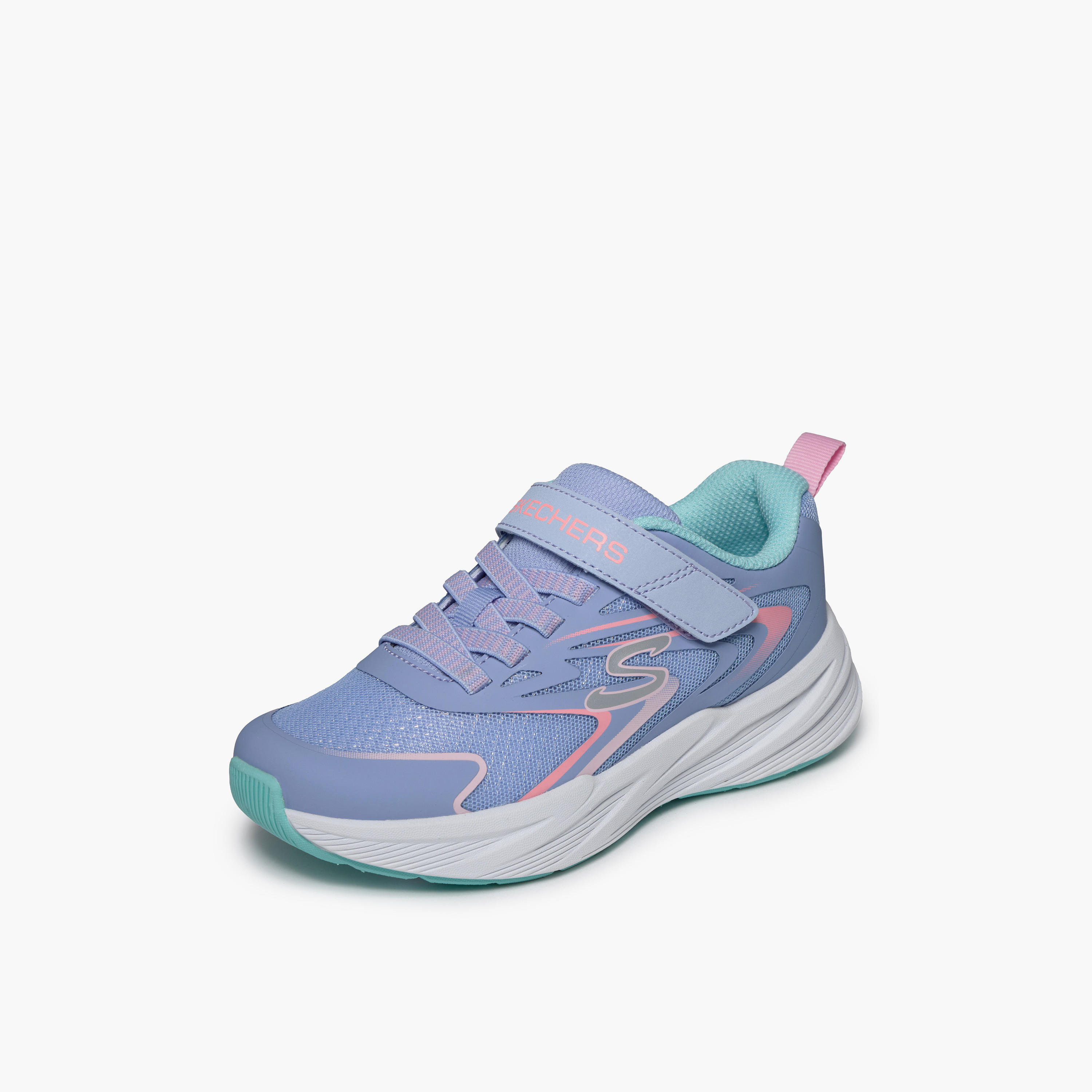 Skechers Girls MICROSPEC TREAD Hook & Loop Sneakers - 303882L-PWMT-CP-girls-shoes-sports-image-4