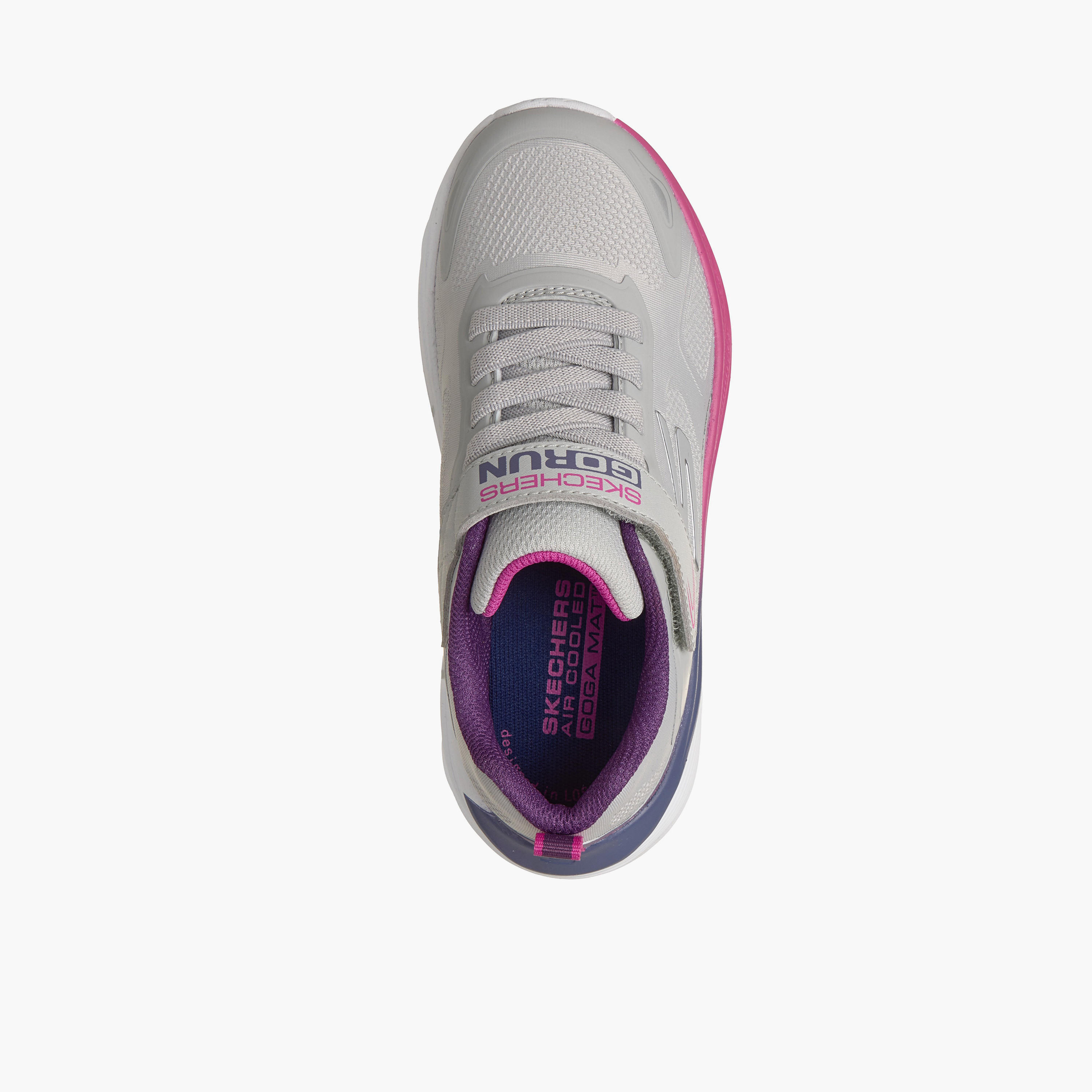 Skechers Girls MAX RUN Hook & Loop Running Shoes - 303989L-GRY-CP-girls-shoes-sports-image-2