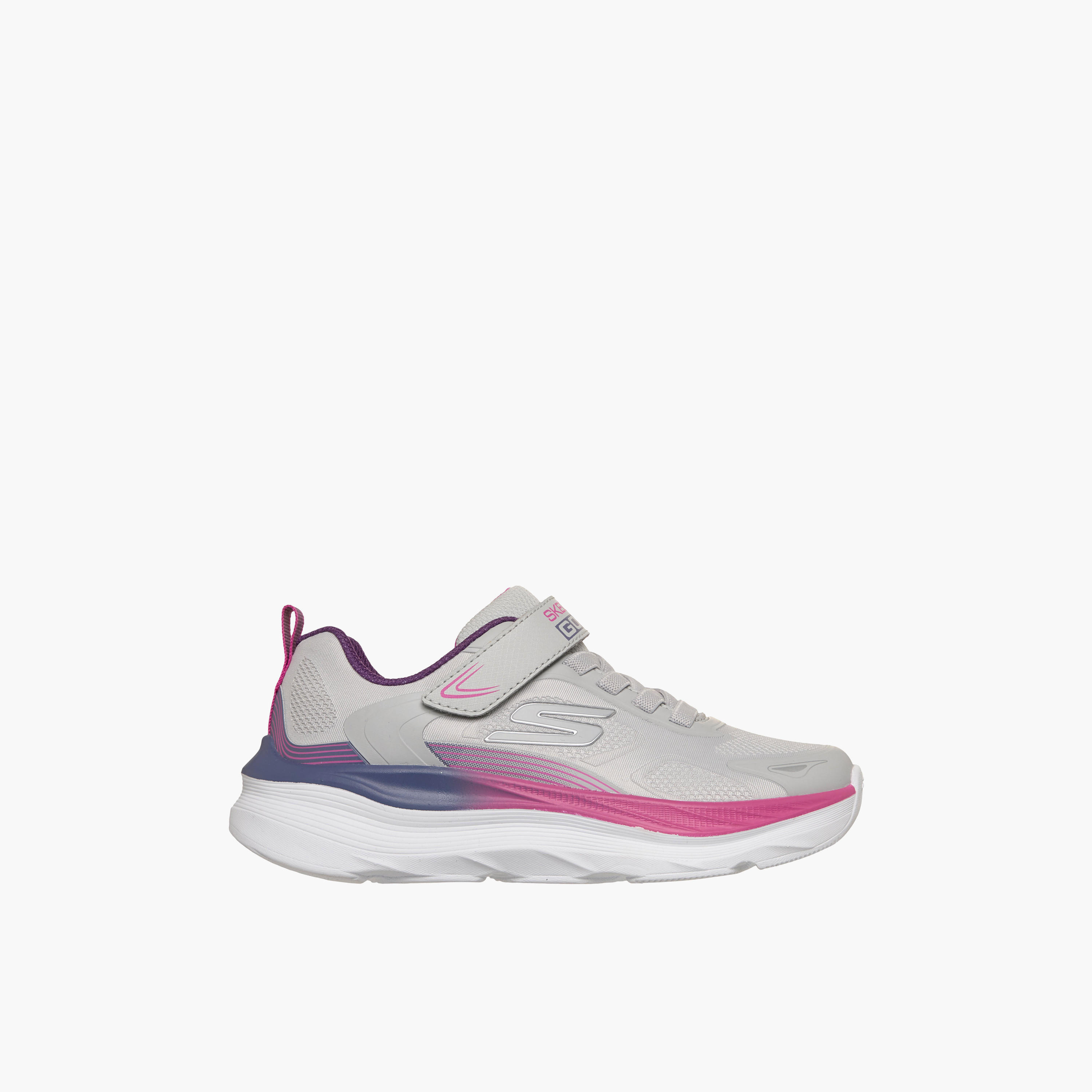 Skechers Girls MAX RUN Hook & Loop Running Shoes - 303989L-GRY-CP-girls-shoes-sports-image-3