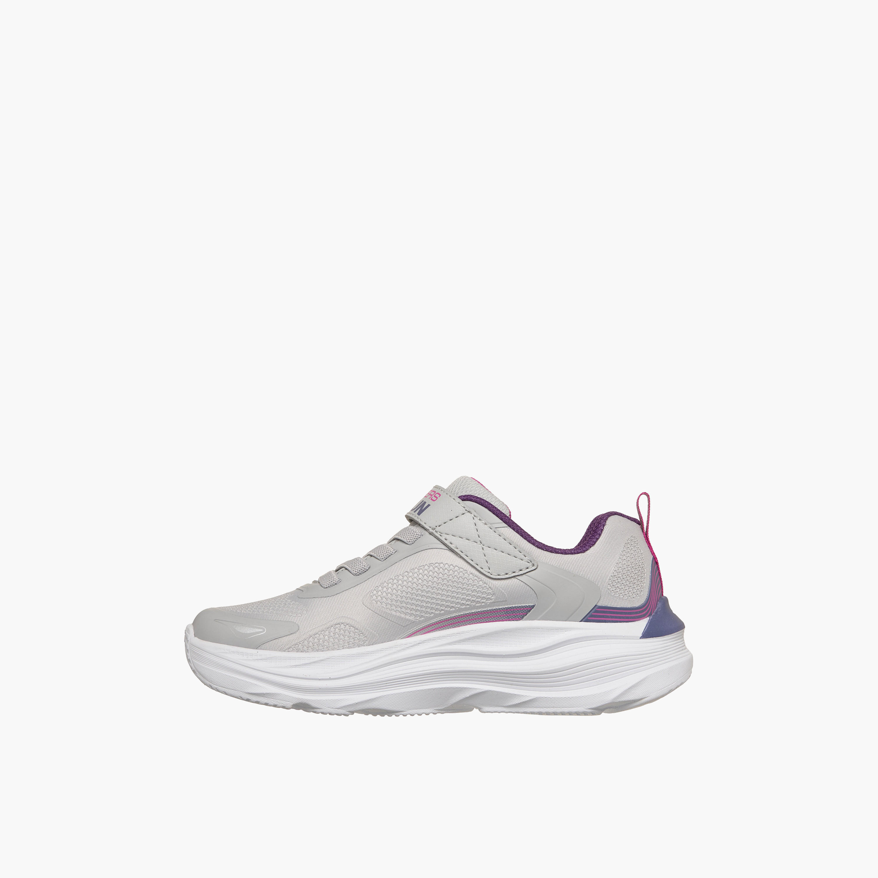 Skechers Girls MAX RUN Hook & Loop Running Shoes - 303989L-GRY-CP-girls-shoes-sports-image-5
