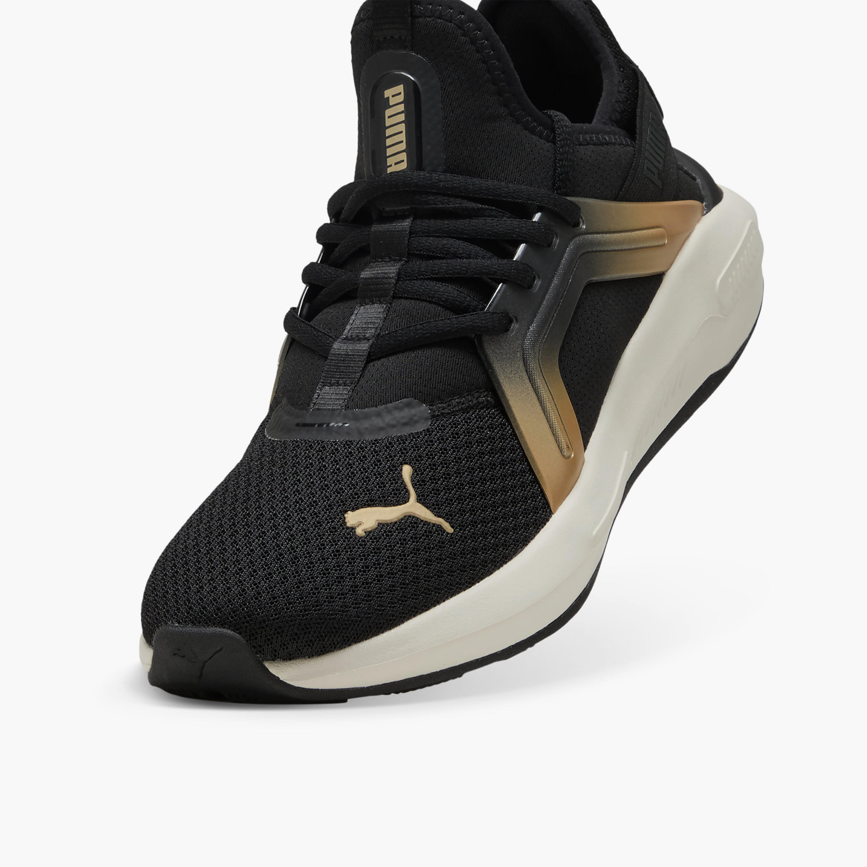 Puma Women Softride Enzo 5 Metallic Lace-Up Sports Shoes-women-shoes-sneakers-image-5