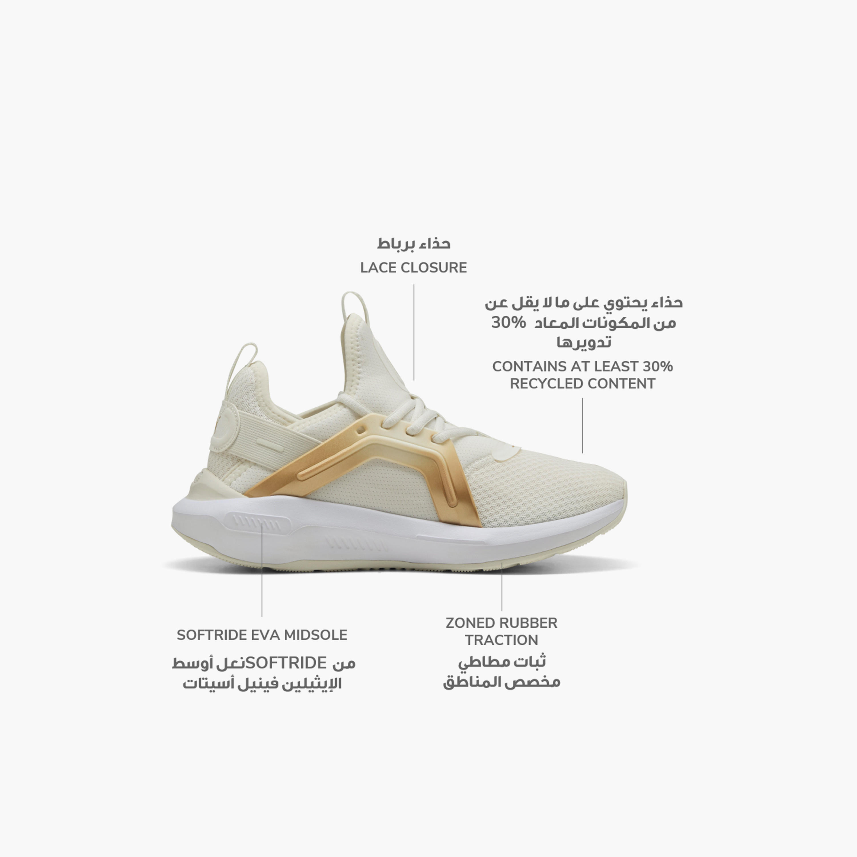 Puma Women Softride Enzo 5 Metallic Lace-Up Sports Shoes-women-shoes-sneakers-image-2