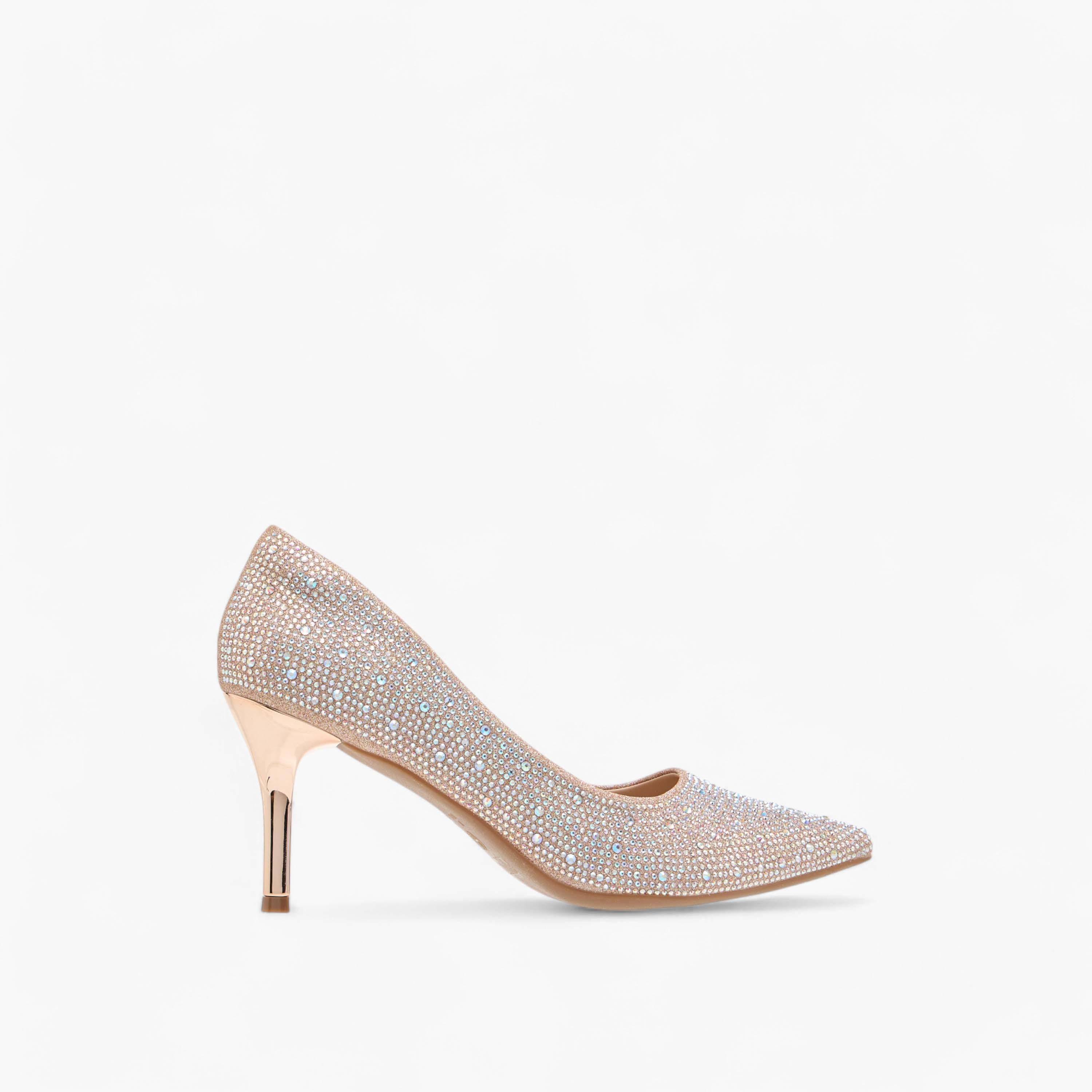 حذاء كلاسيكي مزين سهل الارتداء وبمقدمة مدببة وكعب ستيليتو من فلورا بيلا-women-shoes-heels-image-3