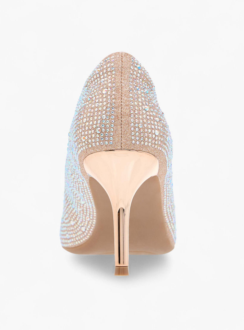 حذاء كلاسيكي مزين سهل الارتداء وبمقدمة مدببة وكعب ستيليتو من فلورا بيلا-women-shoes-heels-image-5