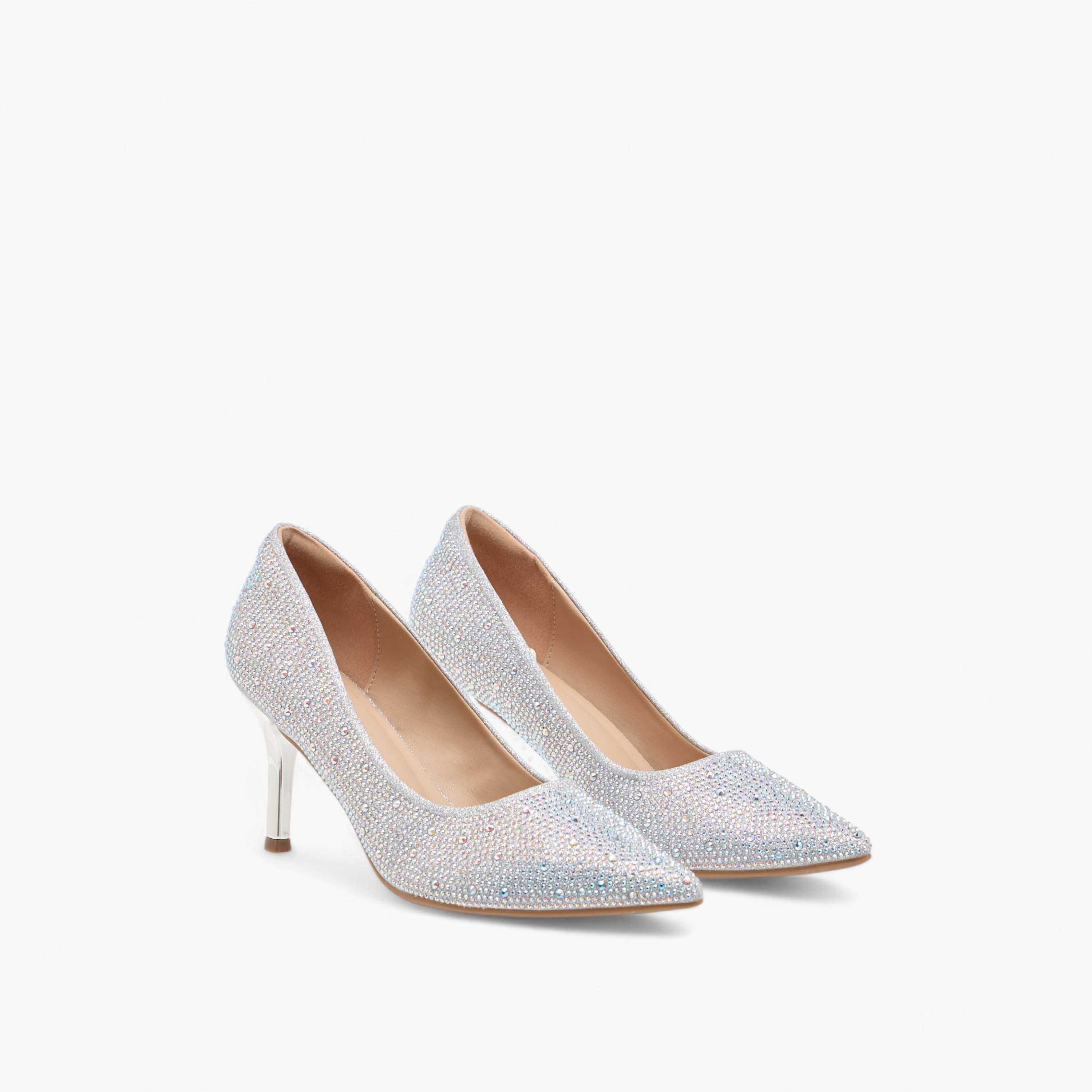Flora Bella Textured Slip-On Pointed Toe Pumps with Stiletto Heels-women-shoes-heels-image-1