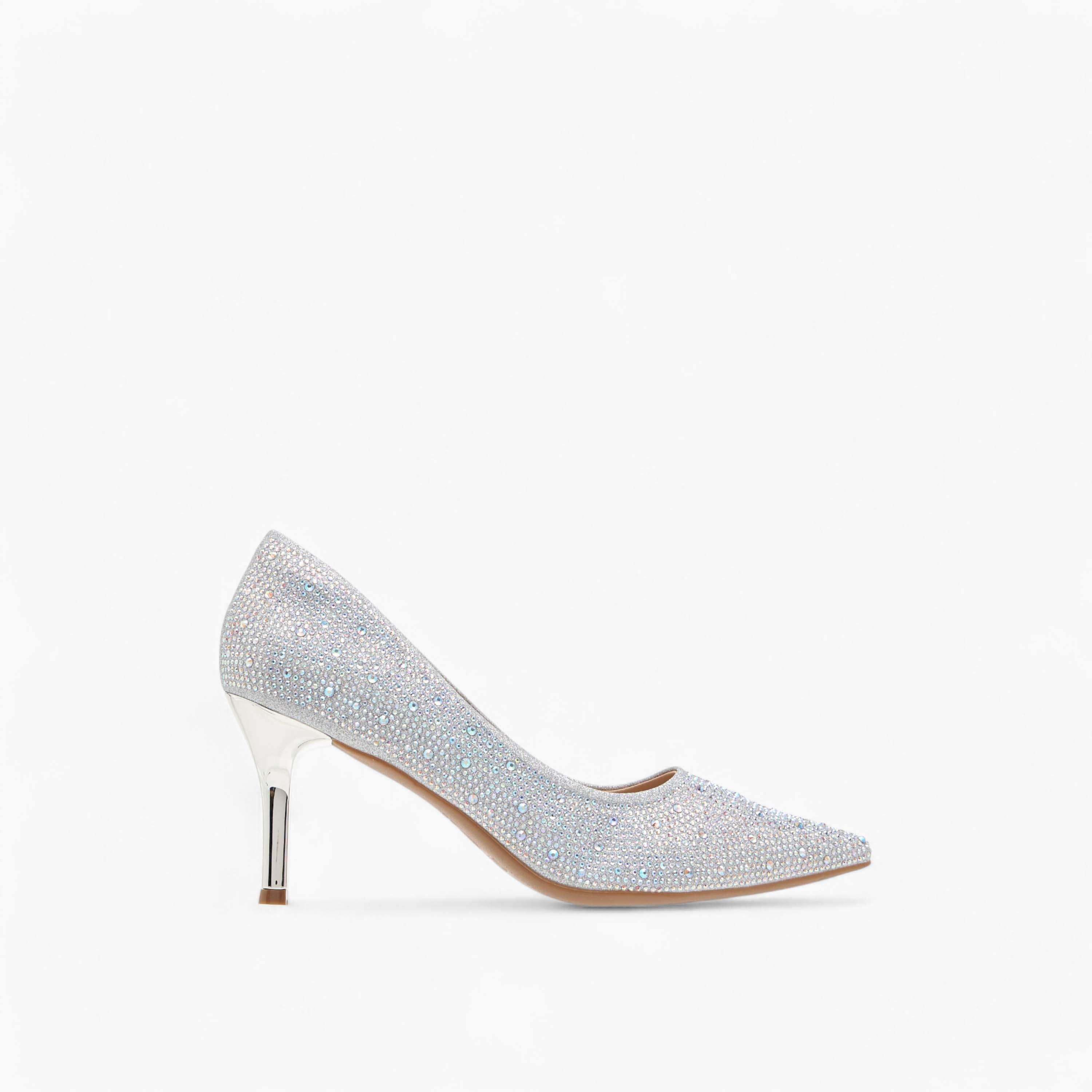 Flora Bella Textured Slip-On Pointed Toe Pumps with Stiletto Heels-women-shoes-heels-image-3