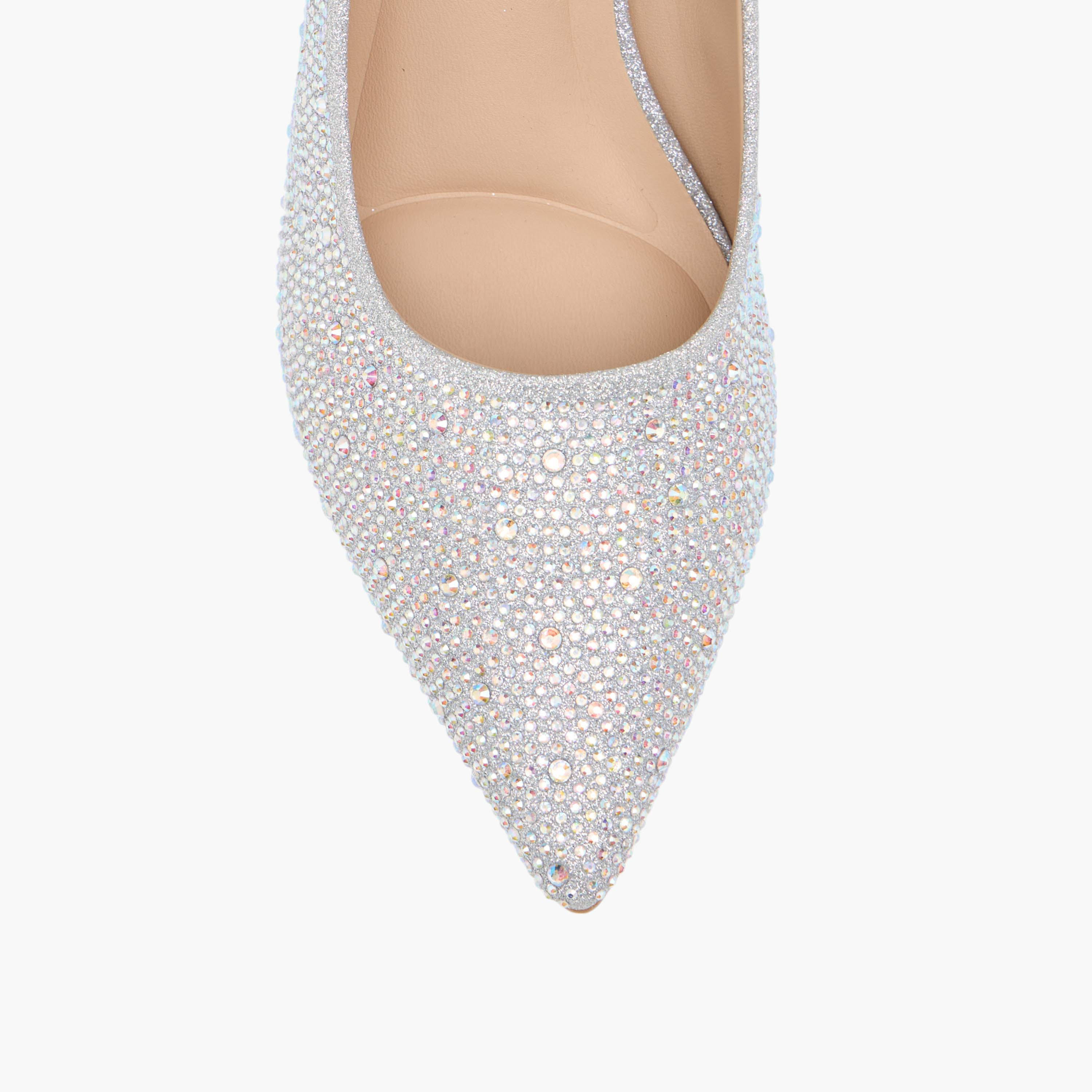 Flora Bella Textured Slip-On Pointed Toe Pumps with Stiletto Heels-women-shoes-heels-image-4