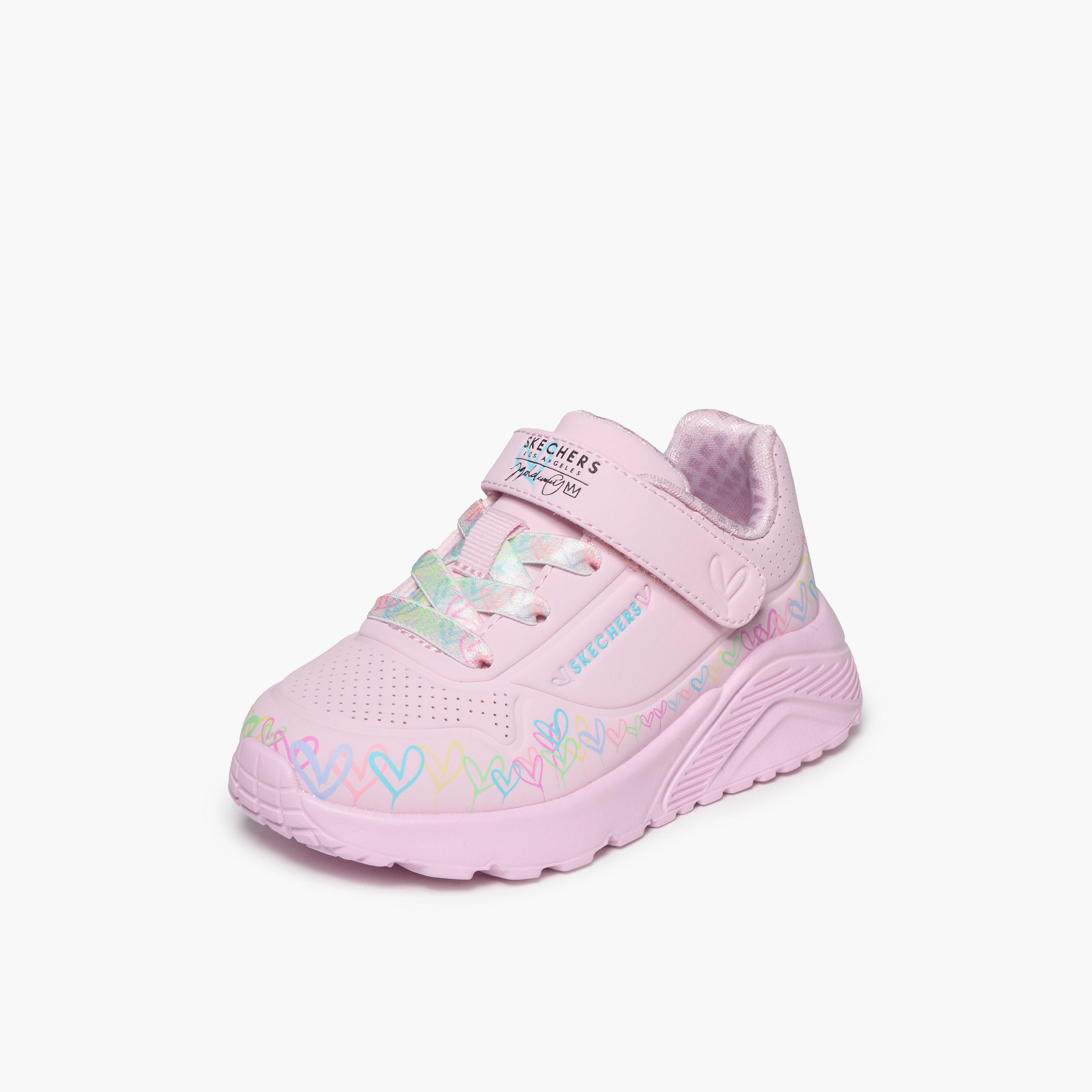 Skechers Girls UNO LITE Hook & Loop Sneakers-baby-girls-shoes-closedshoes-image-4