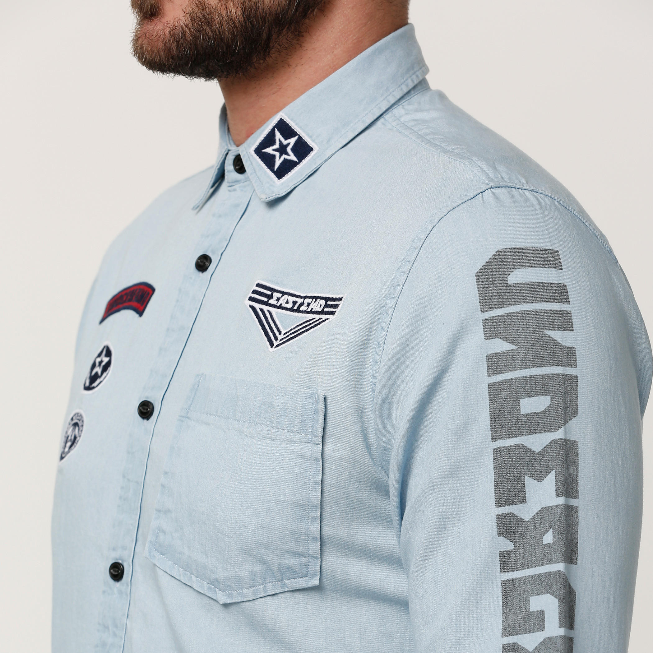 قميص مطرّز بأكمام طويلة وأزرار من لي كوبر-men-clothing-shirts-image-4