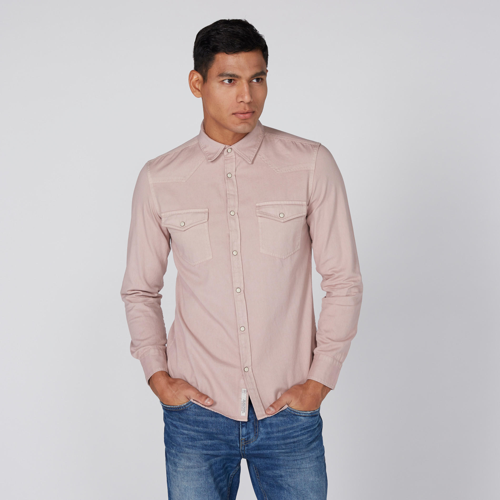 قميص بأكمام طويلة وأزرار وجيوب من لي كوبر-men-clothing-shirts-image-2