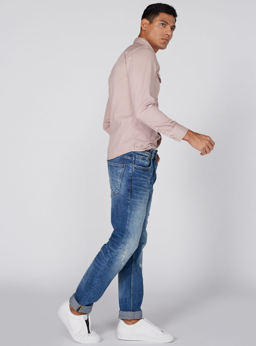 قميص بأكمام طويلة وأزرار وجيوب من لي كوبر-men-clothing-shirts-image-3
