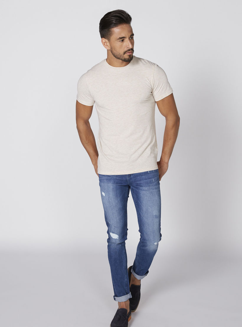 بنطال جينز طويل بتصميم ممزّق وجيوب من لي كوبر-men-clothing-bottoms-jeans-image-2