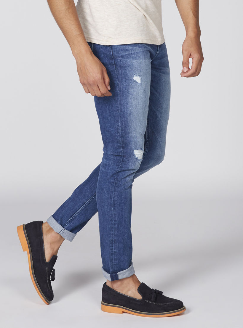 بنطال جينز طويل بتصميم ممزّق وجيوب من لي كوبر-men-clothing-bottoms-jeans-image-3