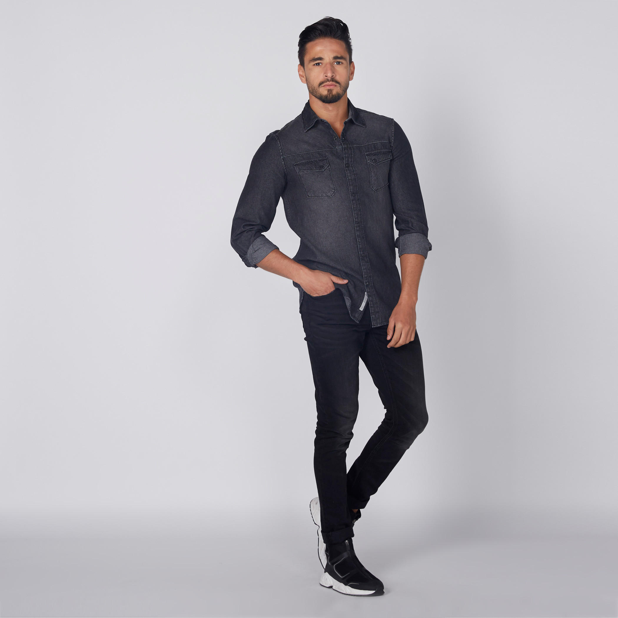 Lee Cooper Long Sleeves Shirt with Complete Placket-men-clothing-shirts-image-2