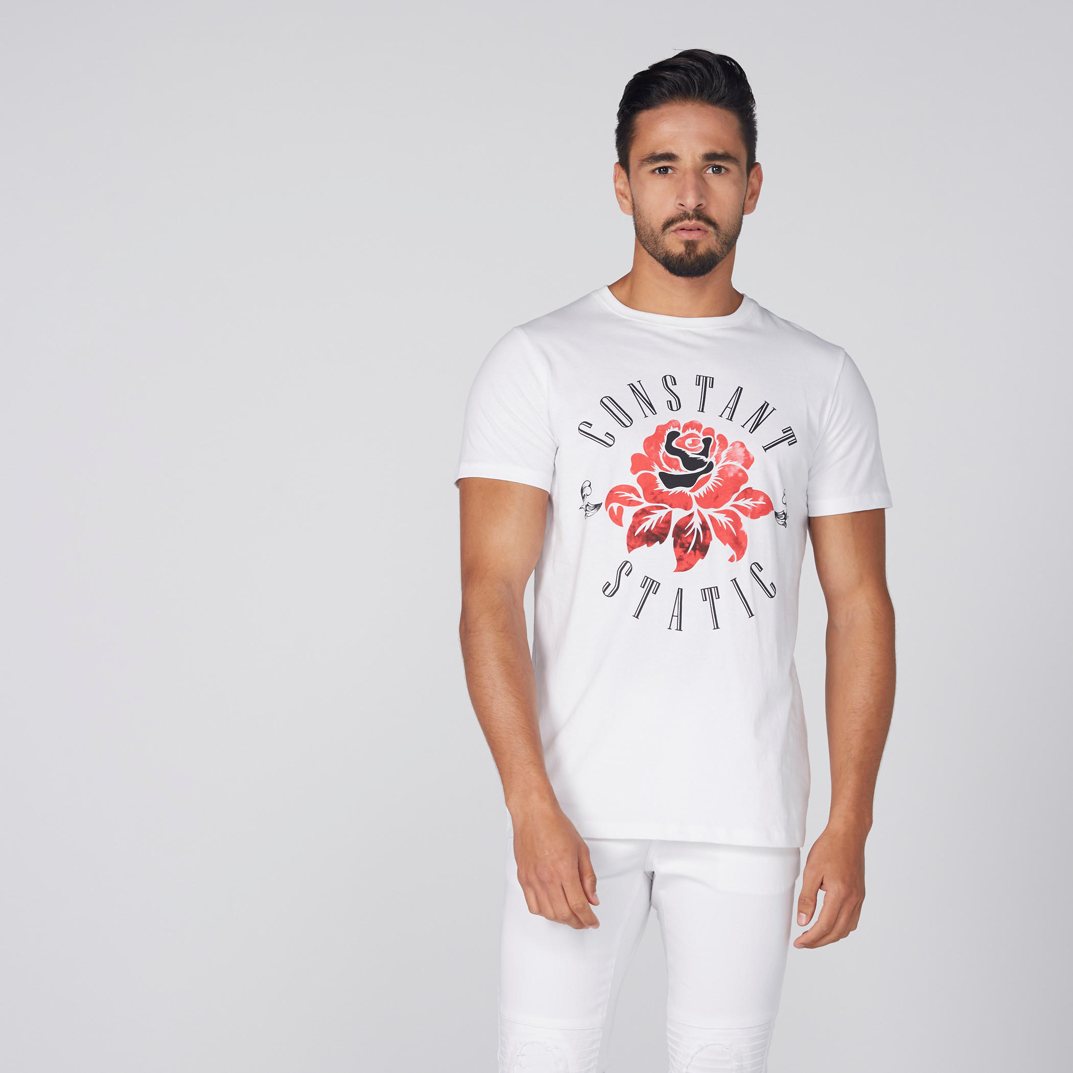 تيشيرت بياقة مستديرة وأكمام قصيرة وطبعات من لي كوبر-men-clothing-tshirtsandpolos-tshirts-image-1