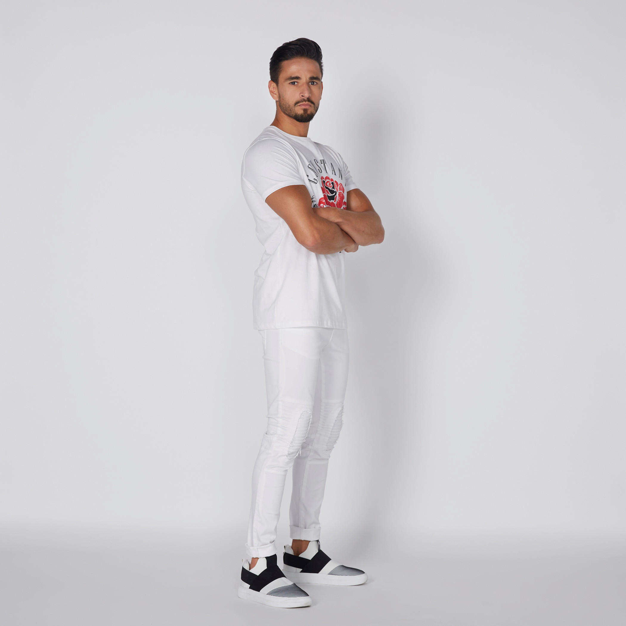تيشيرت بياقة مستديرة وأكمام قصيرة وطبعات من لي كوبر-men-clothing-tshirtsandpolos-tshirts-image-3