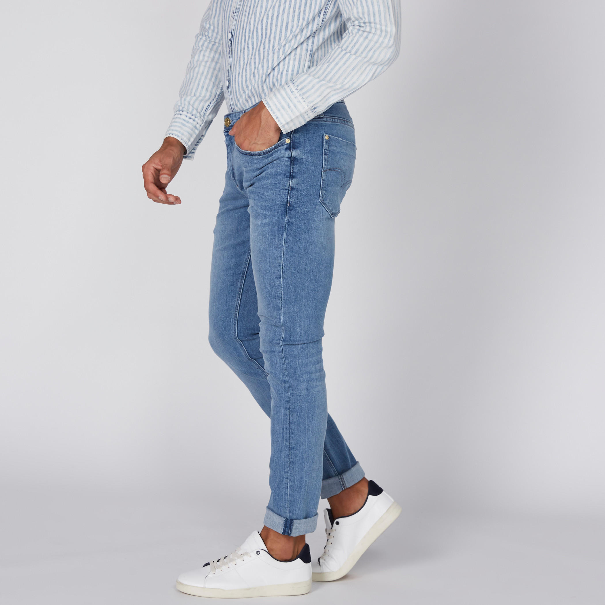 بنطال جينز طويل بزر إغلاق وجيوب من لي كوبر-men-clothing-bottoms-jeans-image-4