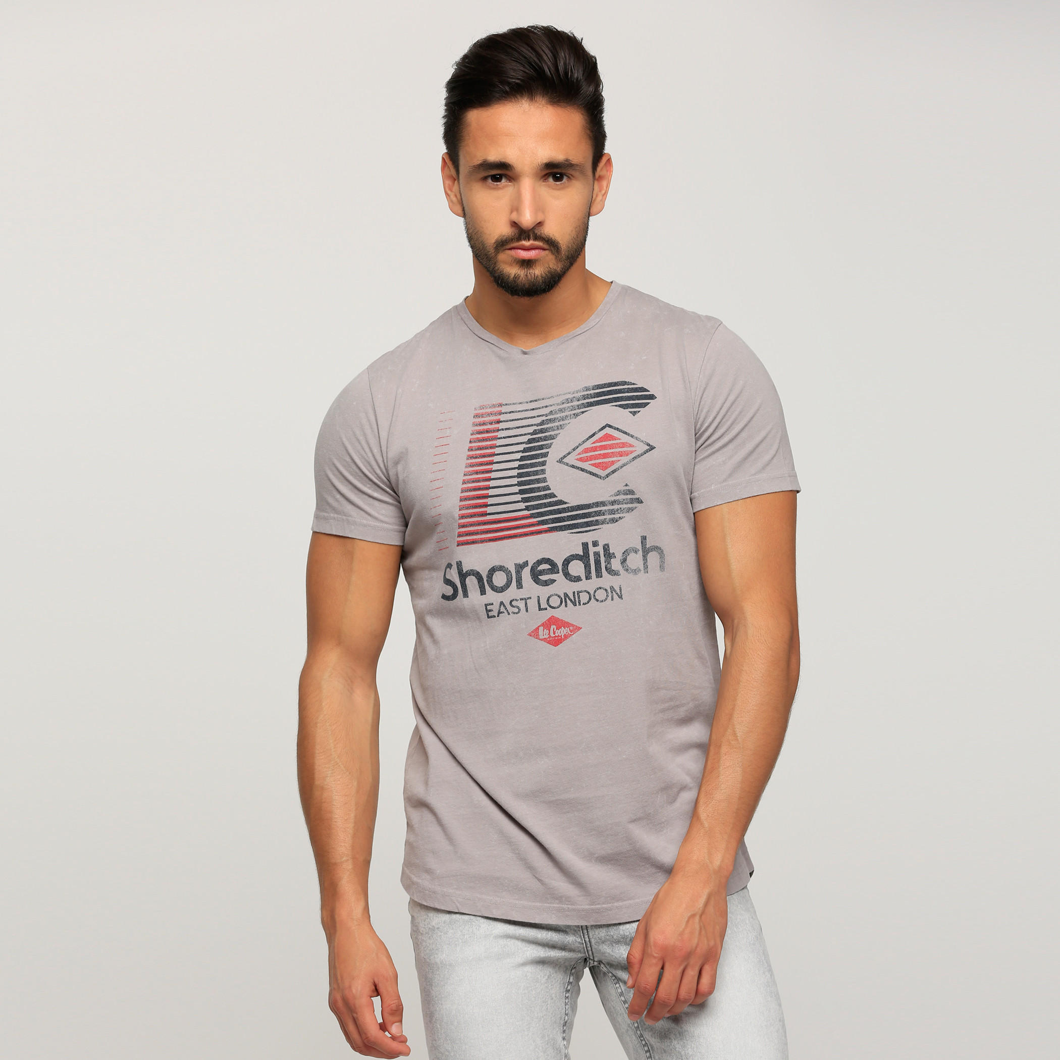 Lee Cooper Printed T-Shirt with Round Neck and Short Sleeves-men-clothing-tshirtsandpolos-tshirts-image-1