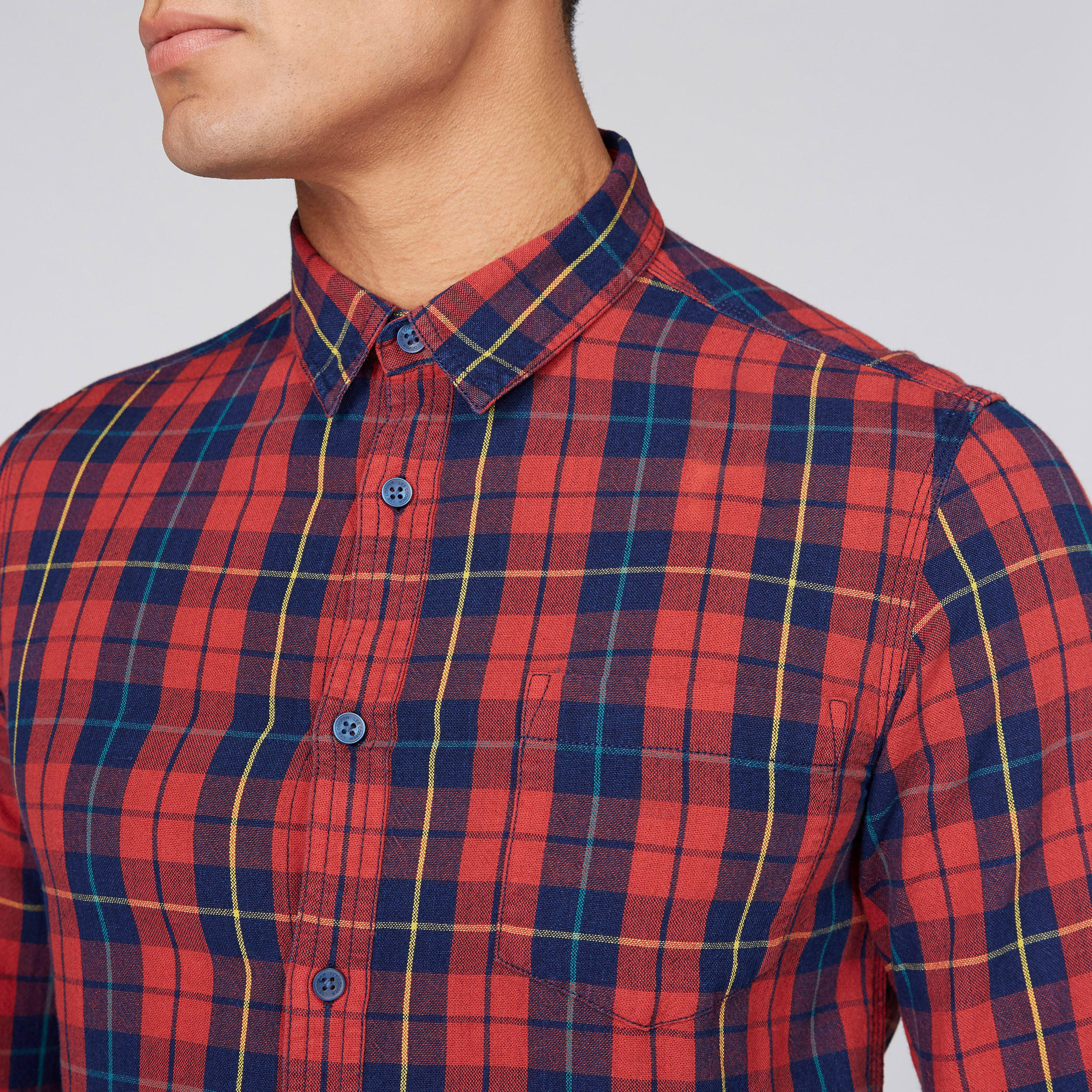 قميص كاروهات بأكمام طويلة من لي كوبر-men-clothing-shirts-image-2