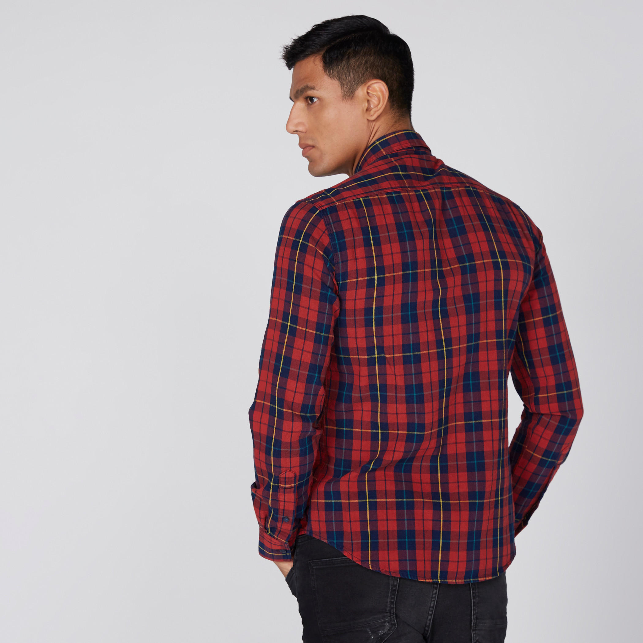 قميص كاروهات بأكمام طويلة من لي كوبر-men-clothing-shirts-image-3