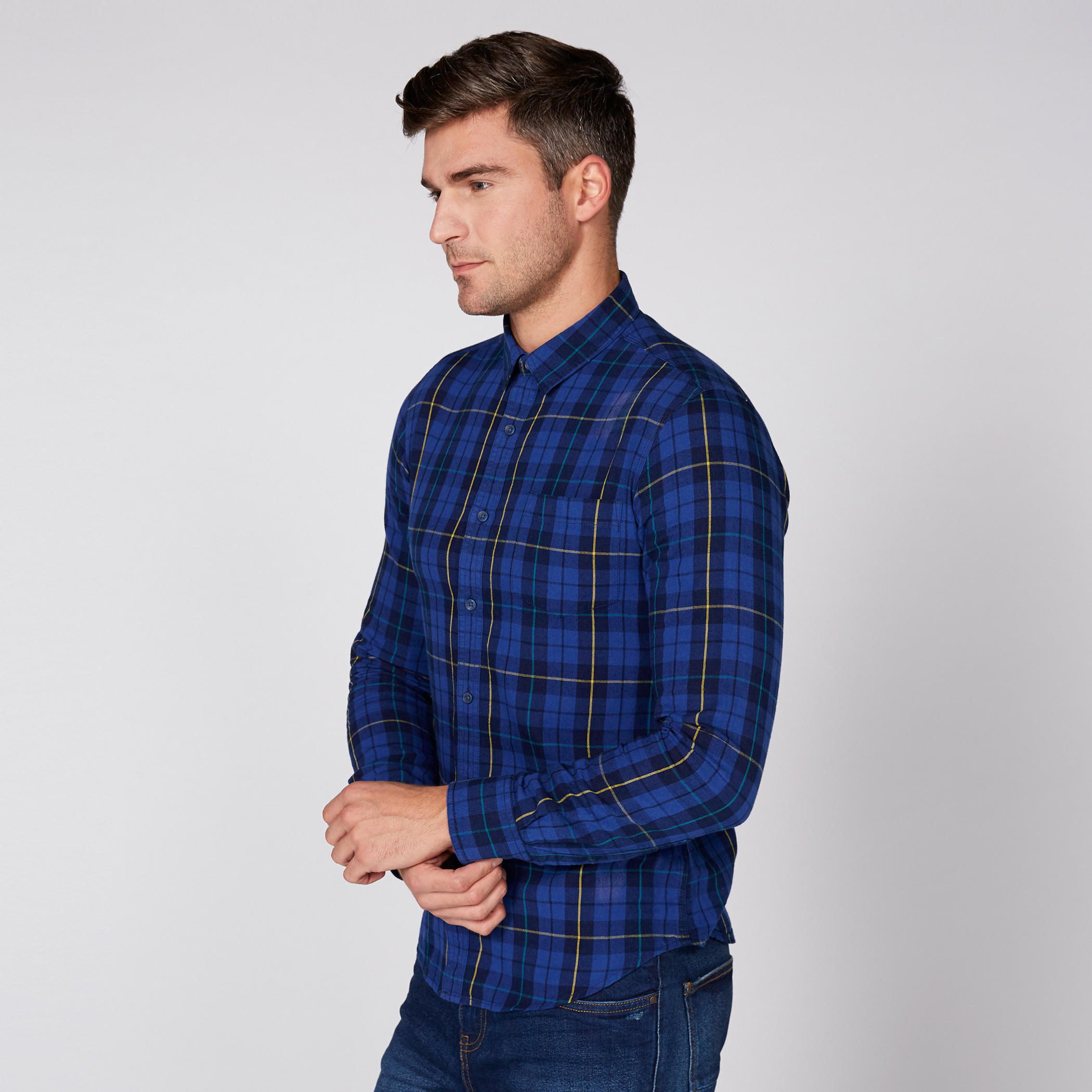 Lee Cooper Chequered Shirt with Long Sleeves and Complete Placket-men-clothing-shirts-image-2