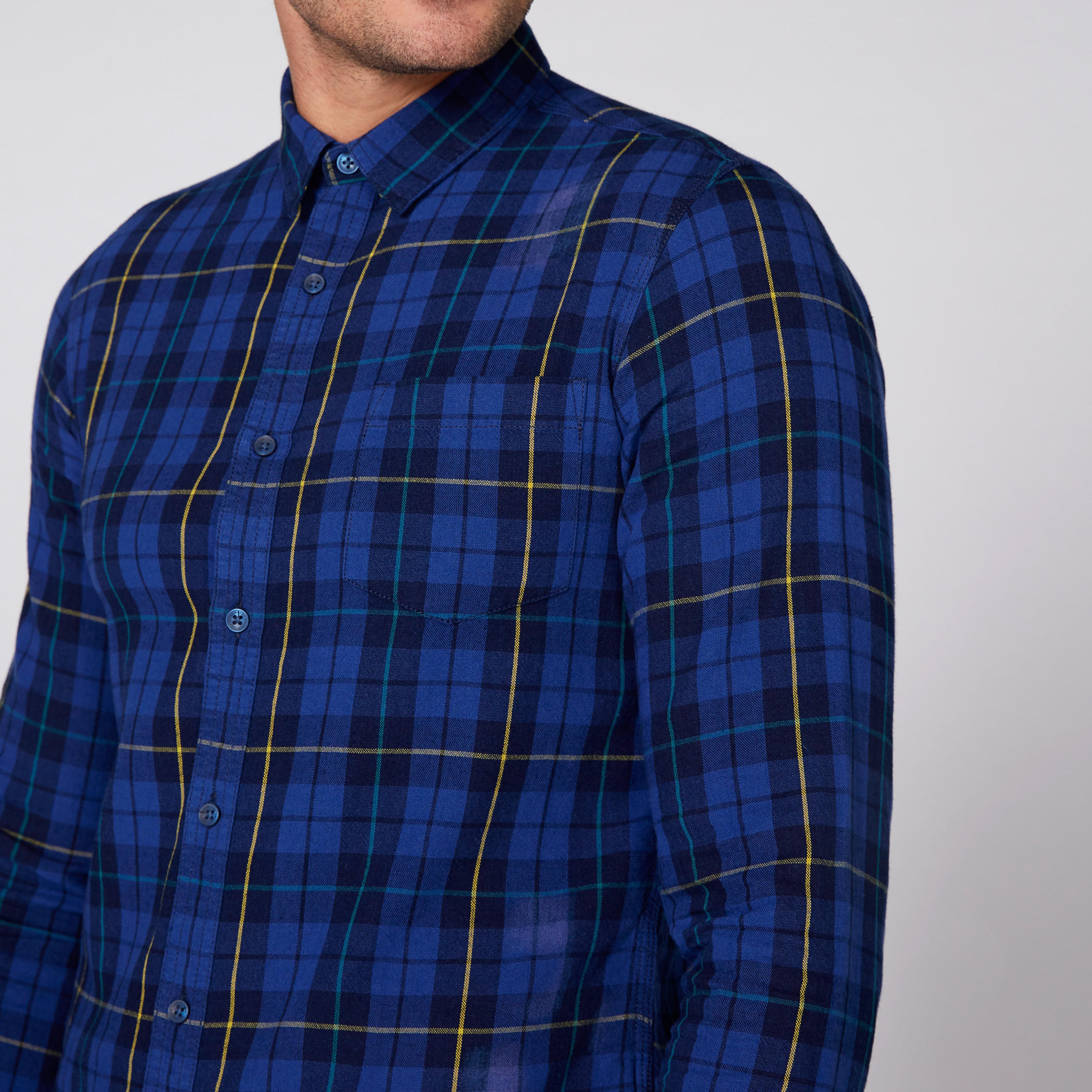 Lee Cooper Chequered Shirt with Long Sleeves and Complete Placket-men-clothing-shirts-image-3