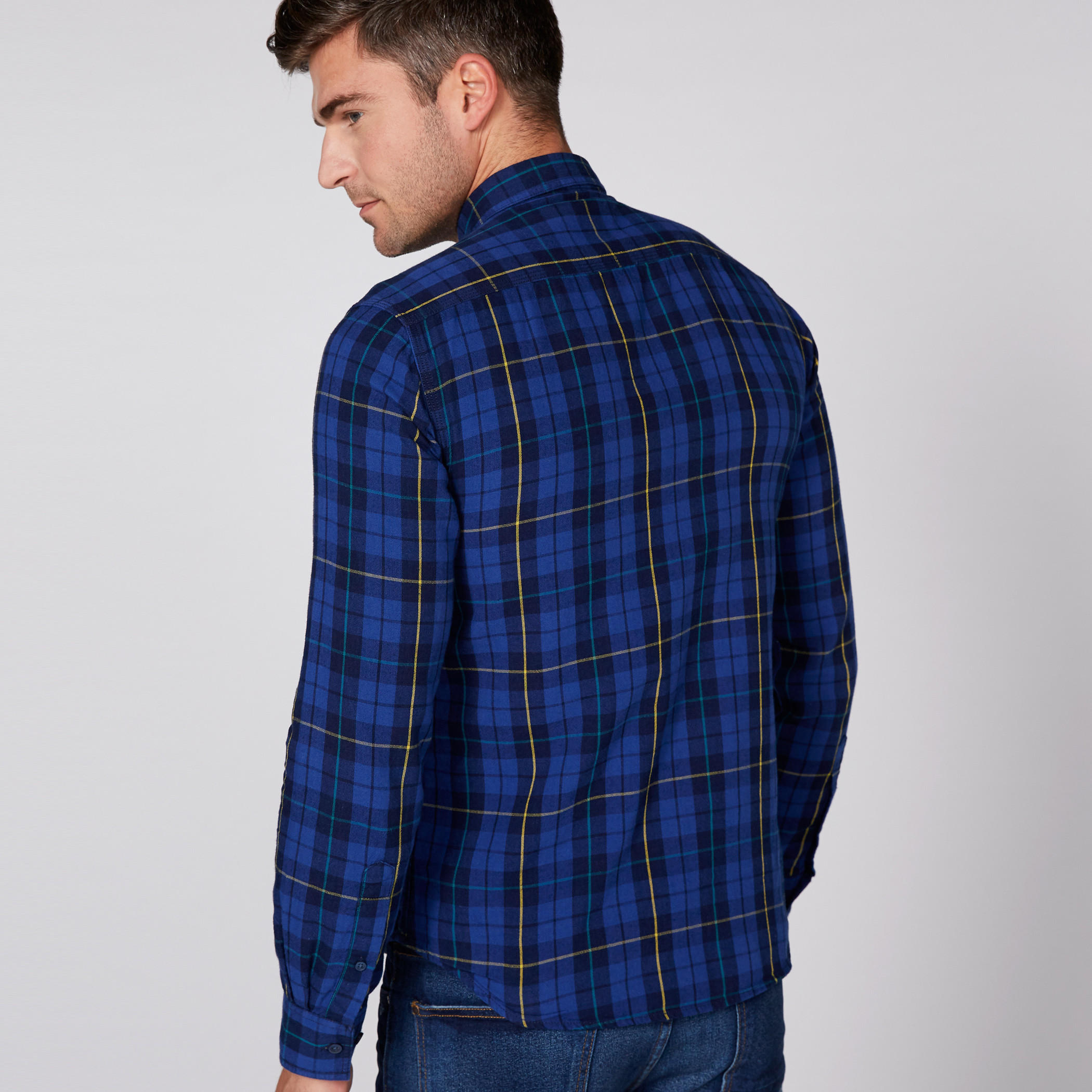Lee Cooper Chequered Shirt with Long Sleeves and Complete Placket-men-clothing-shirts-image-4