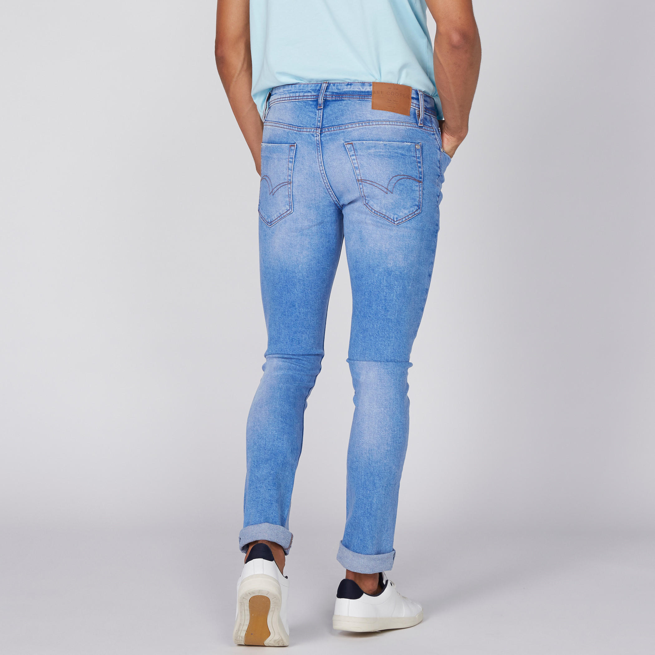 Lee Cooper Full Length Jeans with Button Closure and Pocket Detail-men-clothing-bottoms-jeans-image-5