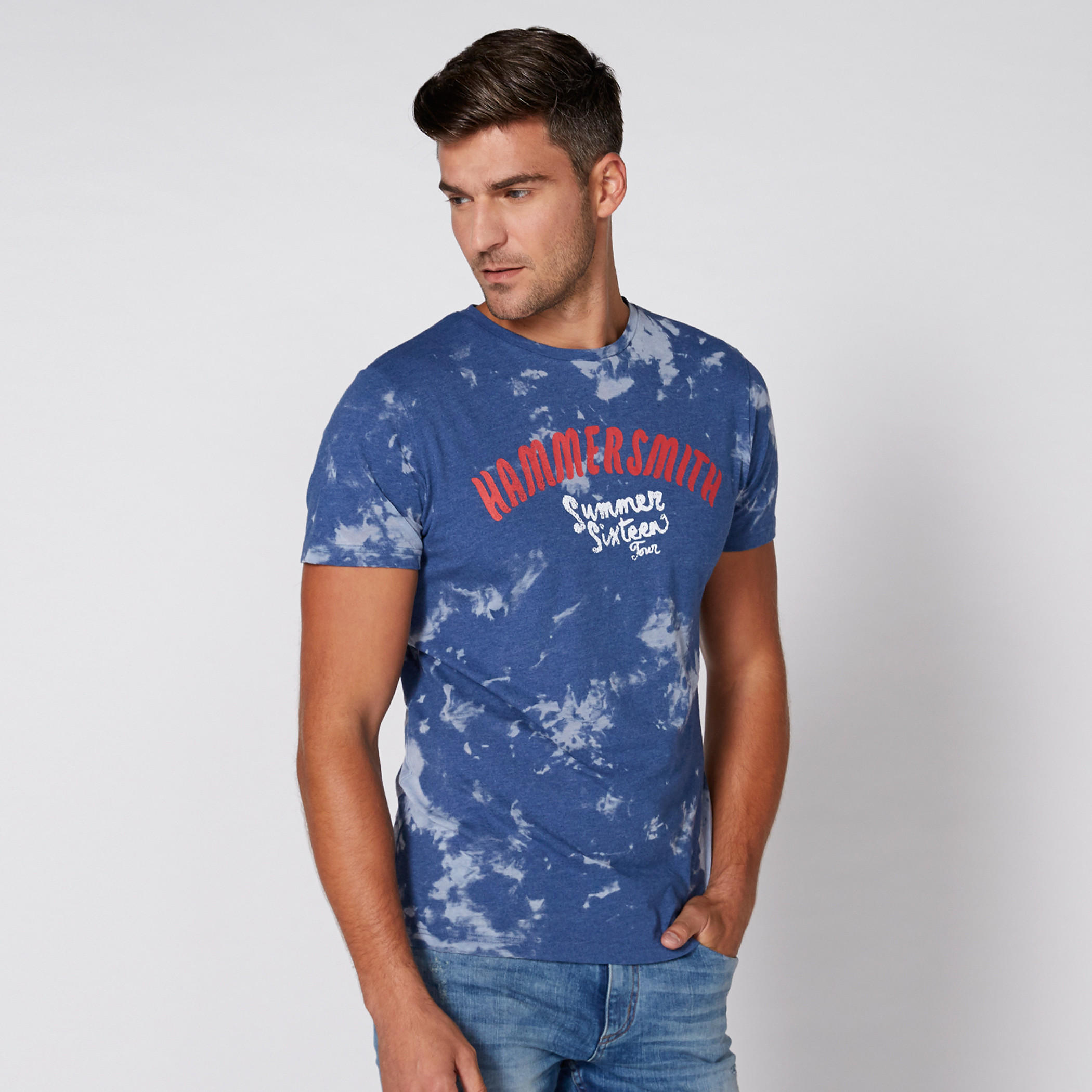 Lee Cooper Printed T-Shirt with Round Neck and Short Sleeves-men-clothing-tshirtsandpolos-tshirts-image-1