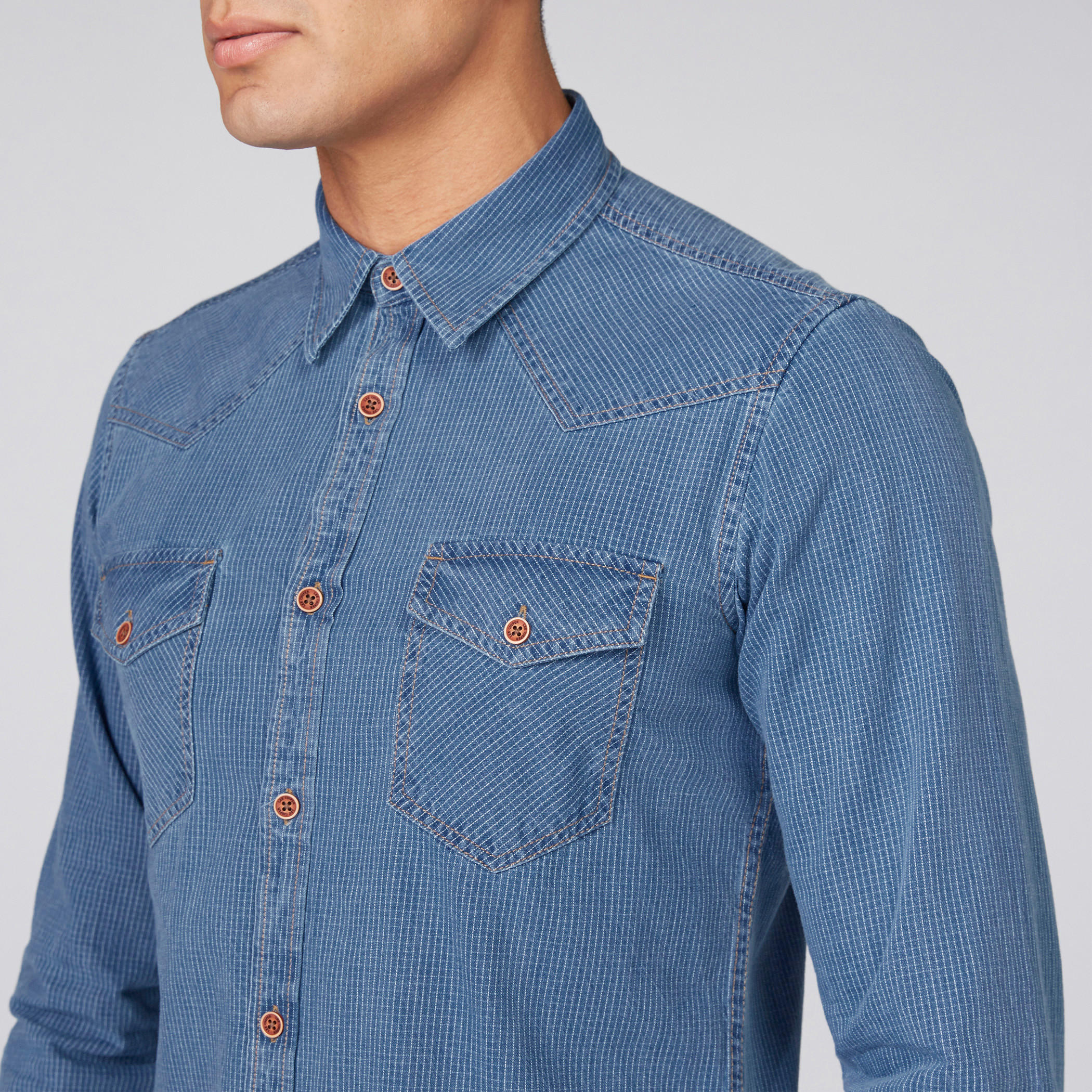 قميص كاروهات بأكمام طويلة من لي كوبر-men-clothing-shirts-image-2