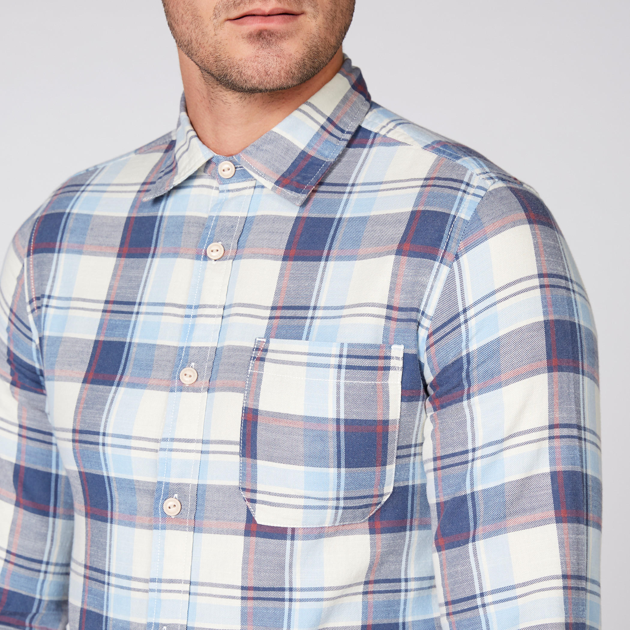 Lee Cooper Chequered Shirt with Long Sleeves and Complete Placket-men-clothing-shirts-image-3