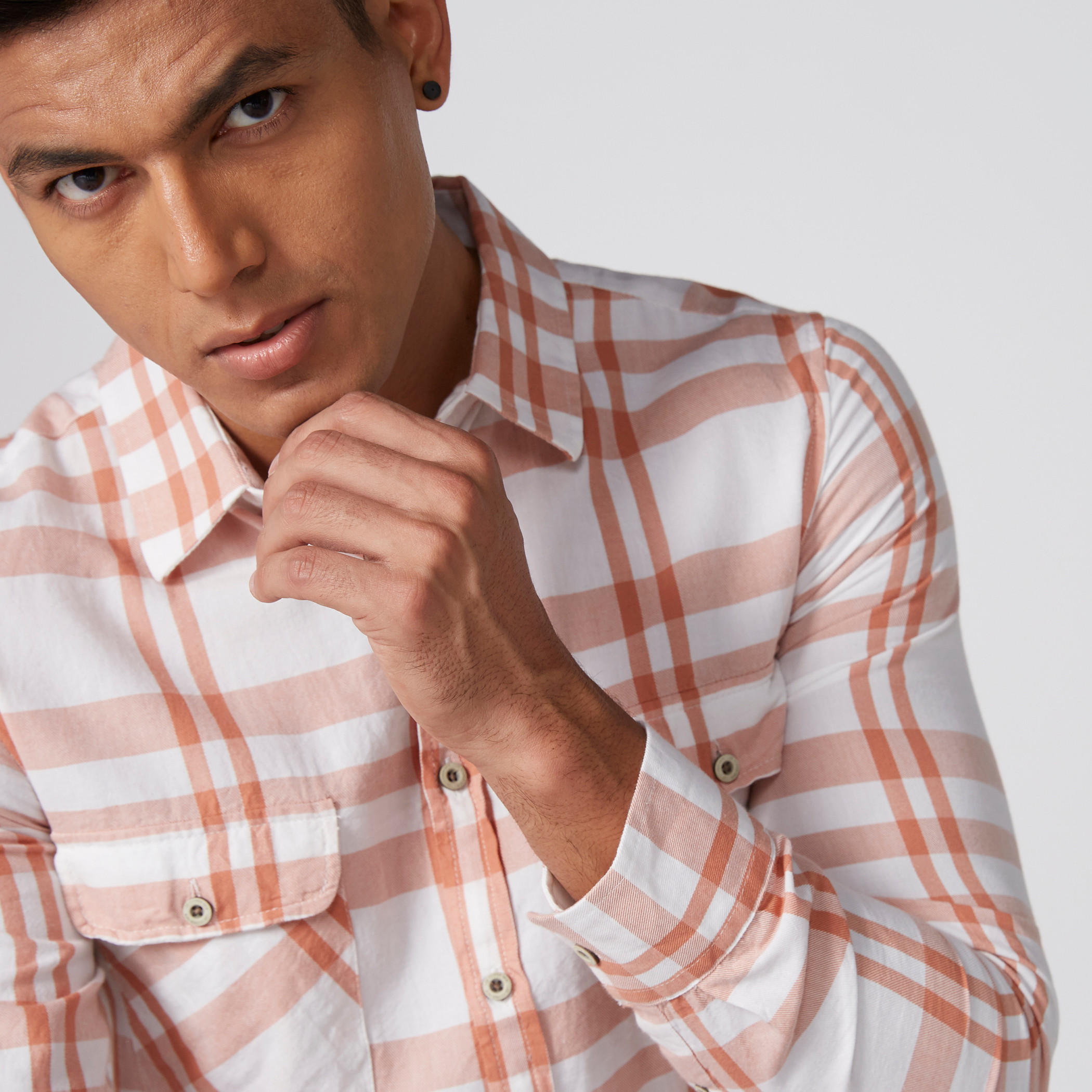Lee Cooper Chequered Shirt with Long Sleeves and Complete Placket-men-clothing-shirts-image-4