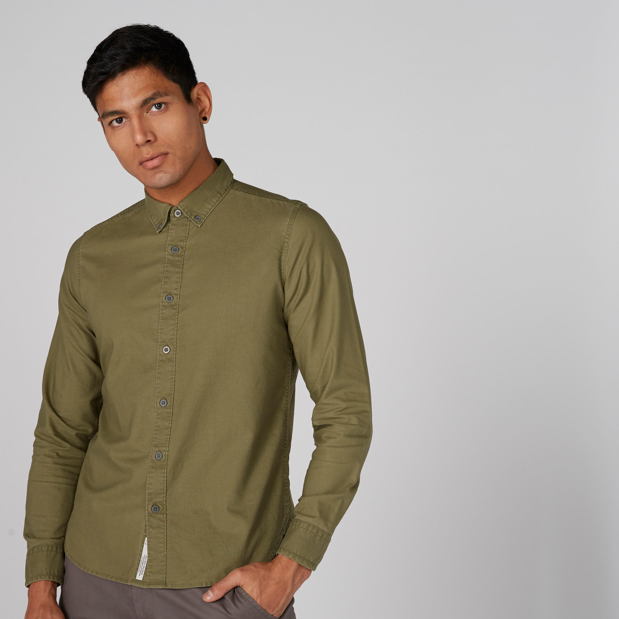Lee Cooper Long Sleeves Shirt with Complete Placket-men-clothing-shirts-image-2