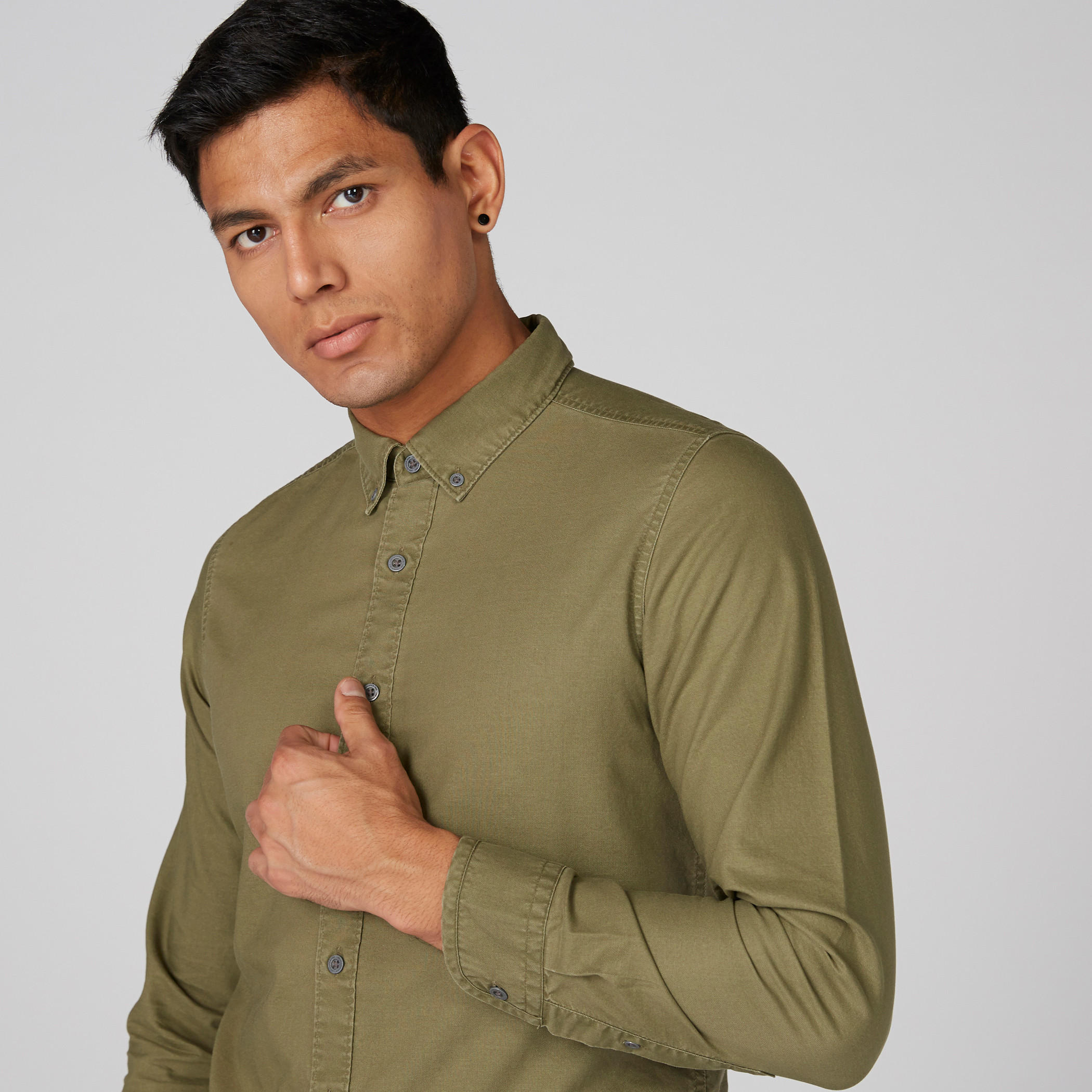Lee Cooper Long Sleeves Shirt with Complete Placket-men-clothing-shirts-image-3