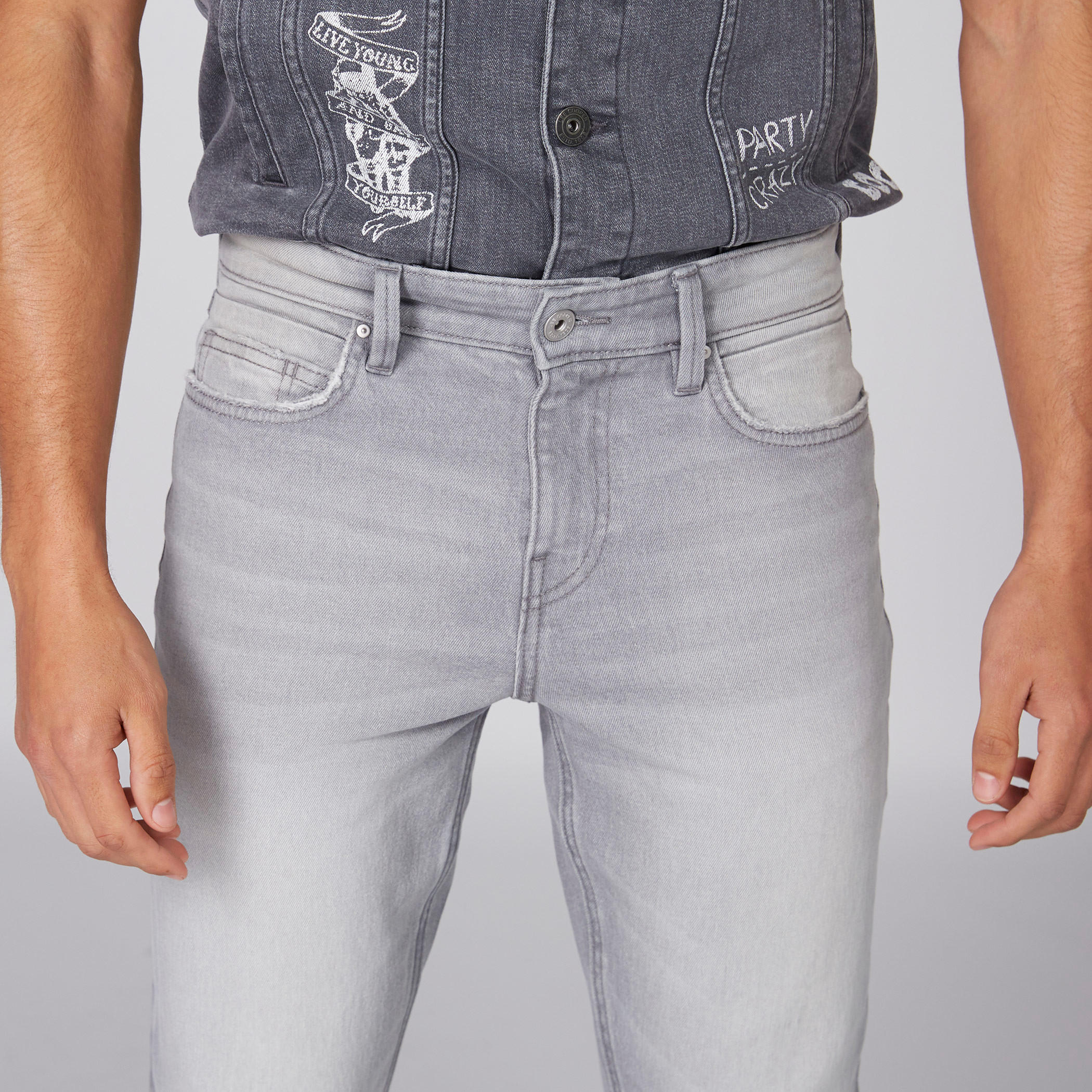 Lee Cooper Full Length Jeans with Button Closure and Pocket Detail-men-clothing-bottoms-jeans-image-3
