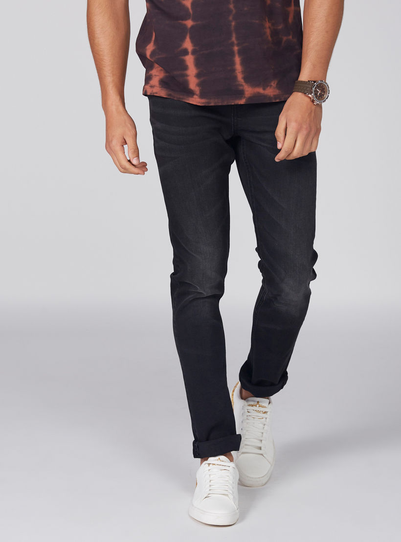 بنطال جينز طويل بزر إغلاق وجيوب من لي كوبر-men-clothing-bottoms-jeans-image-1