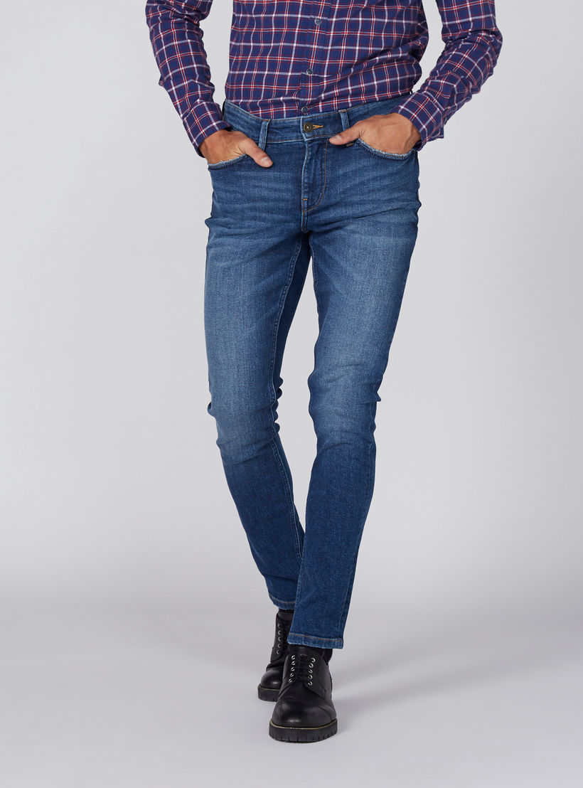 بنطال جينز طويل بزر إغلاق وجيوب من لي كوبر-men-clothing-bottoms-jeans-image-2