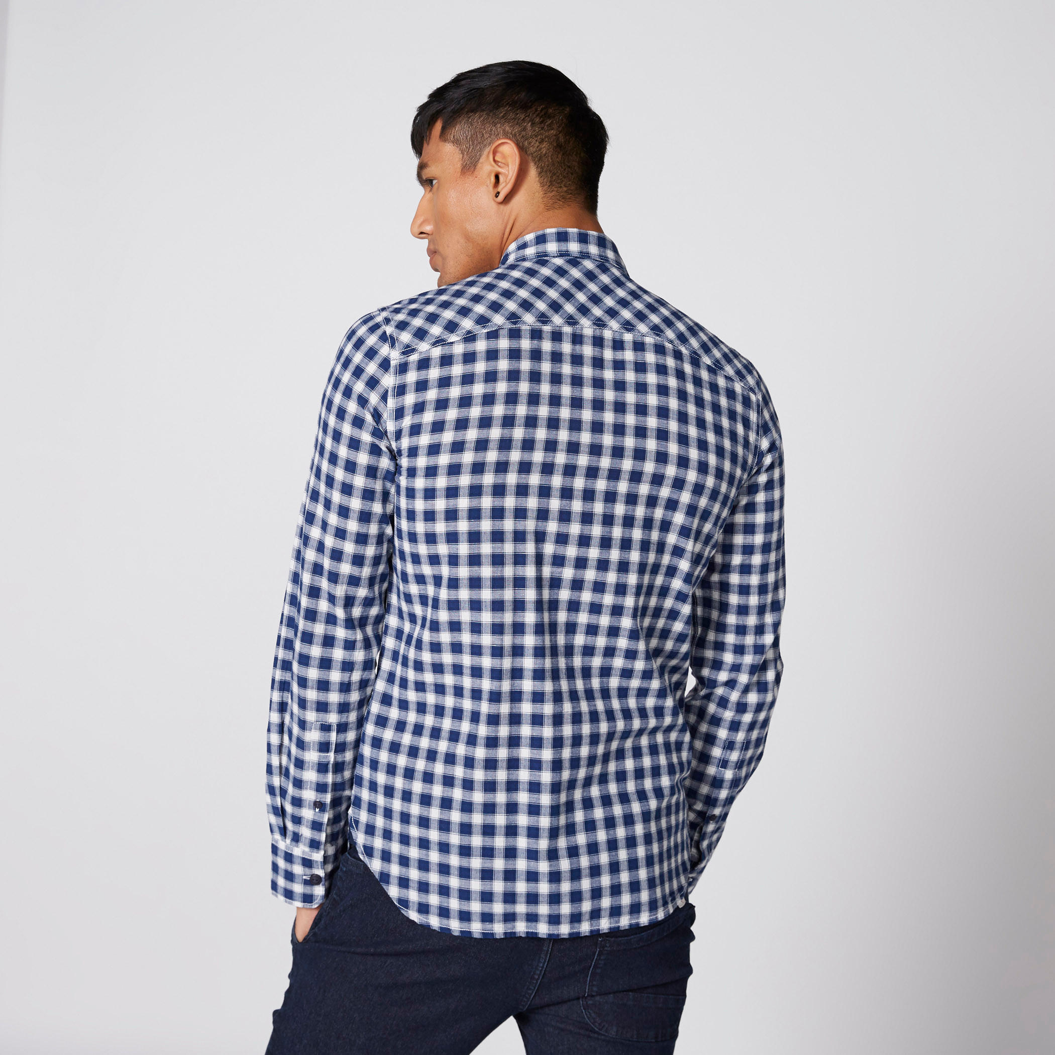 قميص كاروهات بأكمام طويلة وجيب من لي كوبر-men-clothing-shirts-image-2