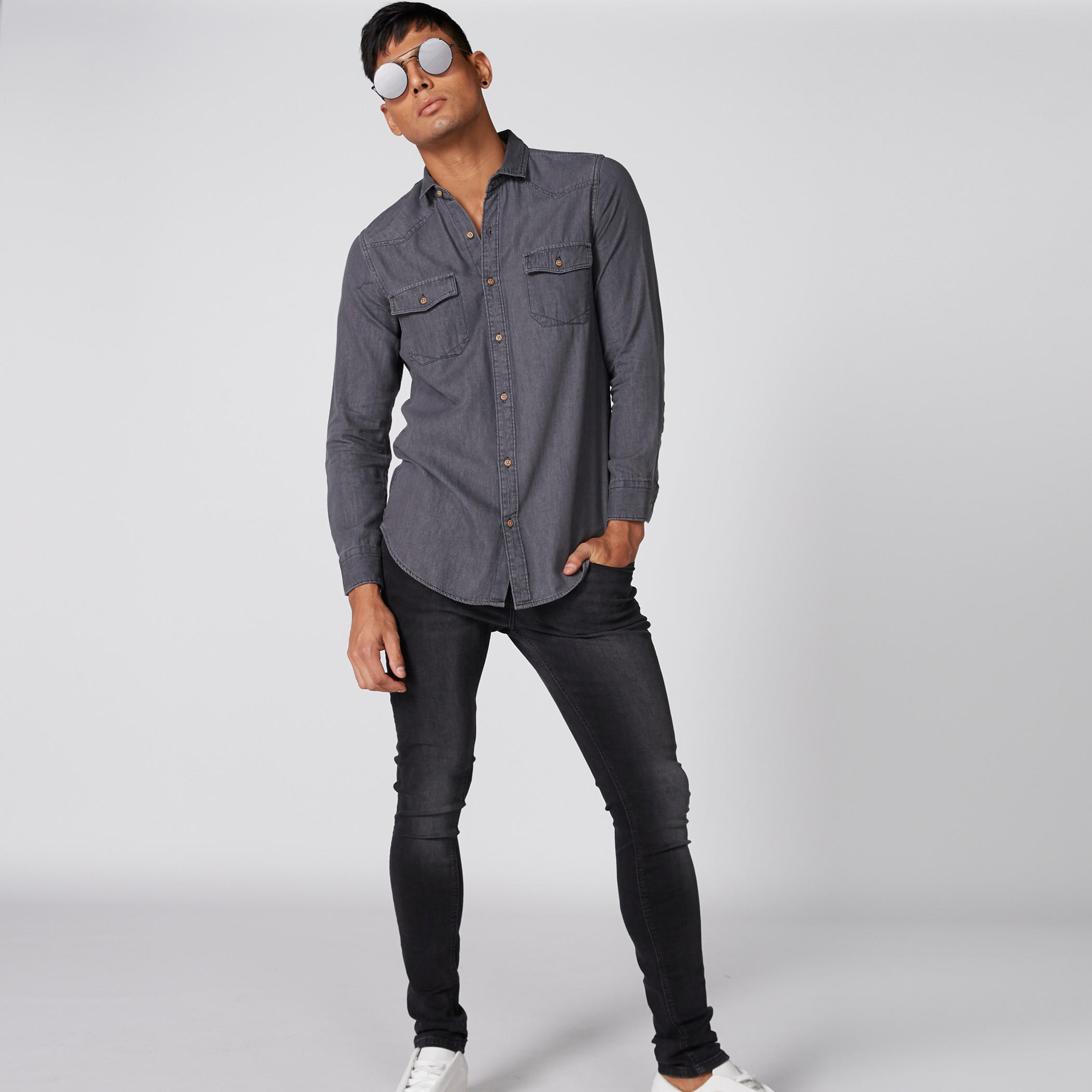 بنطال جينز طويل بجيوب من لي كوبر-men-clothing-bottoms-jeans-image-1