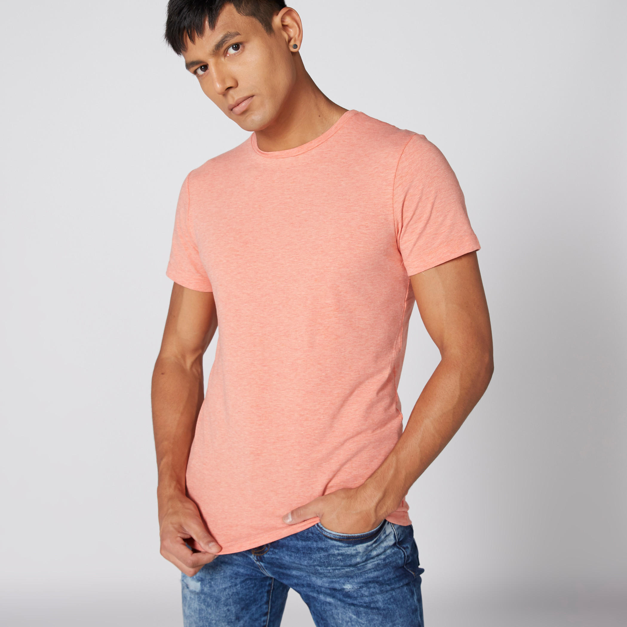Lee Cooper Round Neck T-Shirt with Short Sleeves-men-clothing-tshirtsandpolos-tshirts-image-1