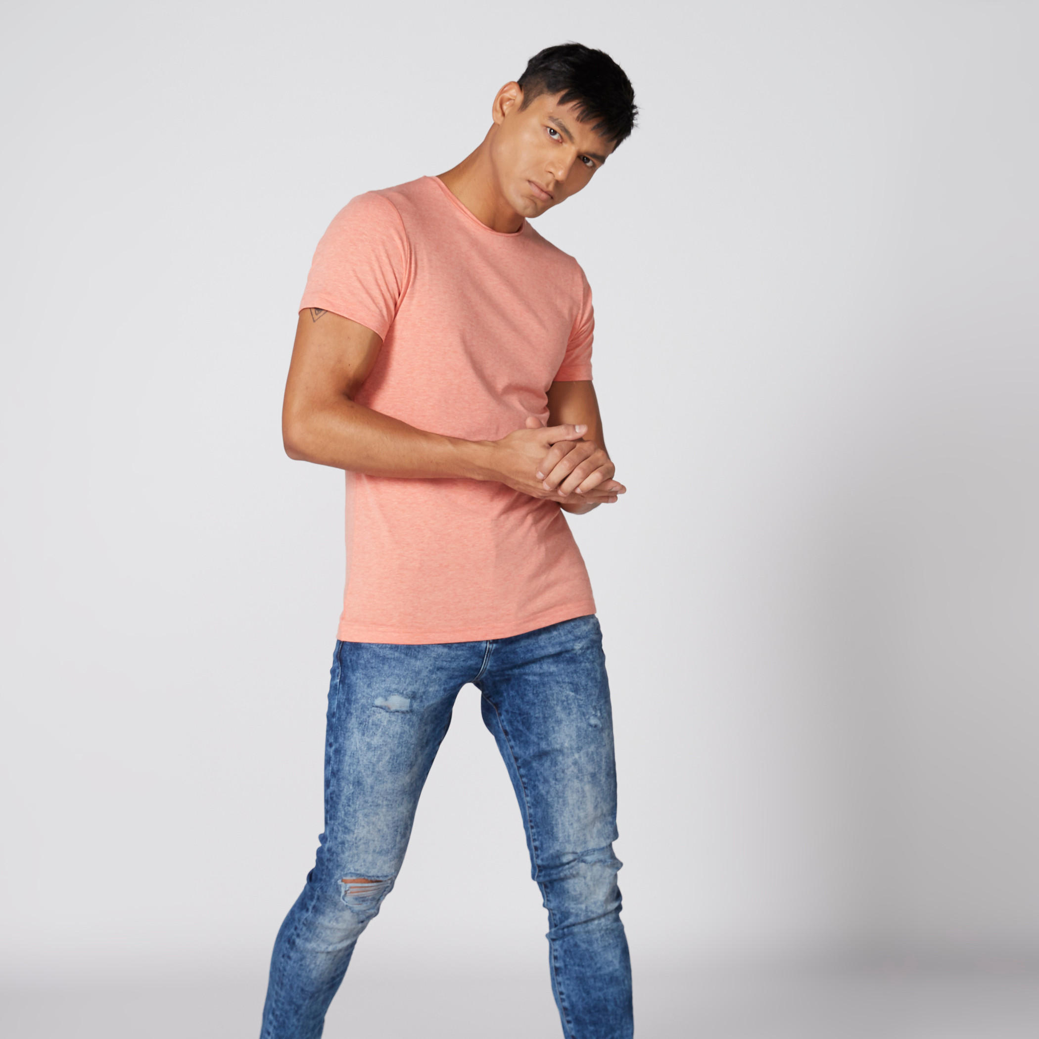 Lee Cooper Round Neck T-Shirt with Short Sleeves-men-clothing-tshirtsandpolos-tshirts-image-2