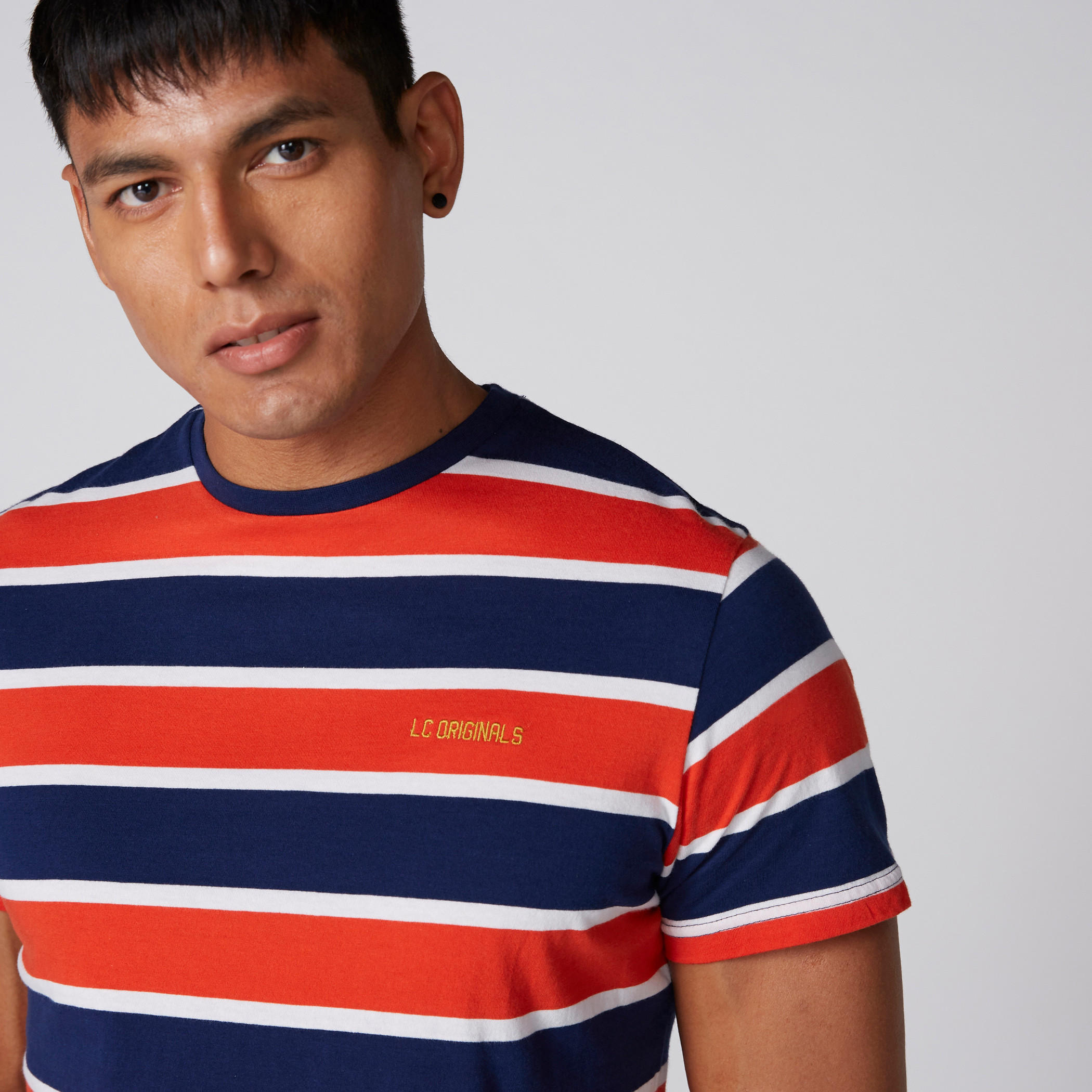 تيشيرت مقلّم بأكمام قصيرة من لي كوبر-men-clothing-tshirtsandpolos-tshirts-image-4
