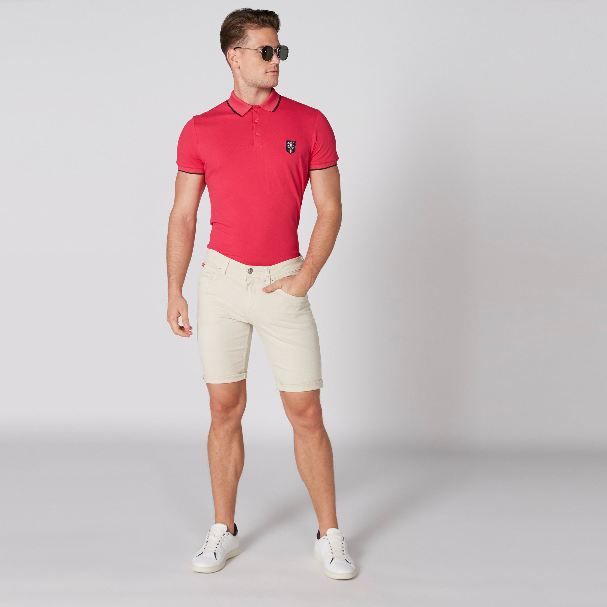 Lee Cooper Denim Shorts with Button Closure and Pocket Detail-men-clothing-bottoms-shorts-image-3